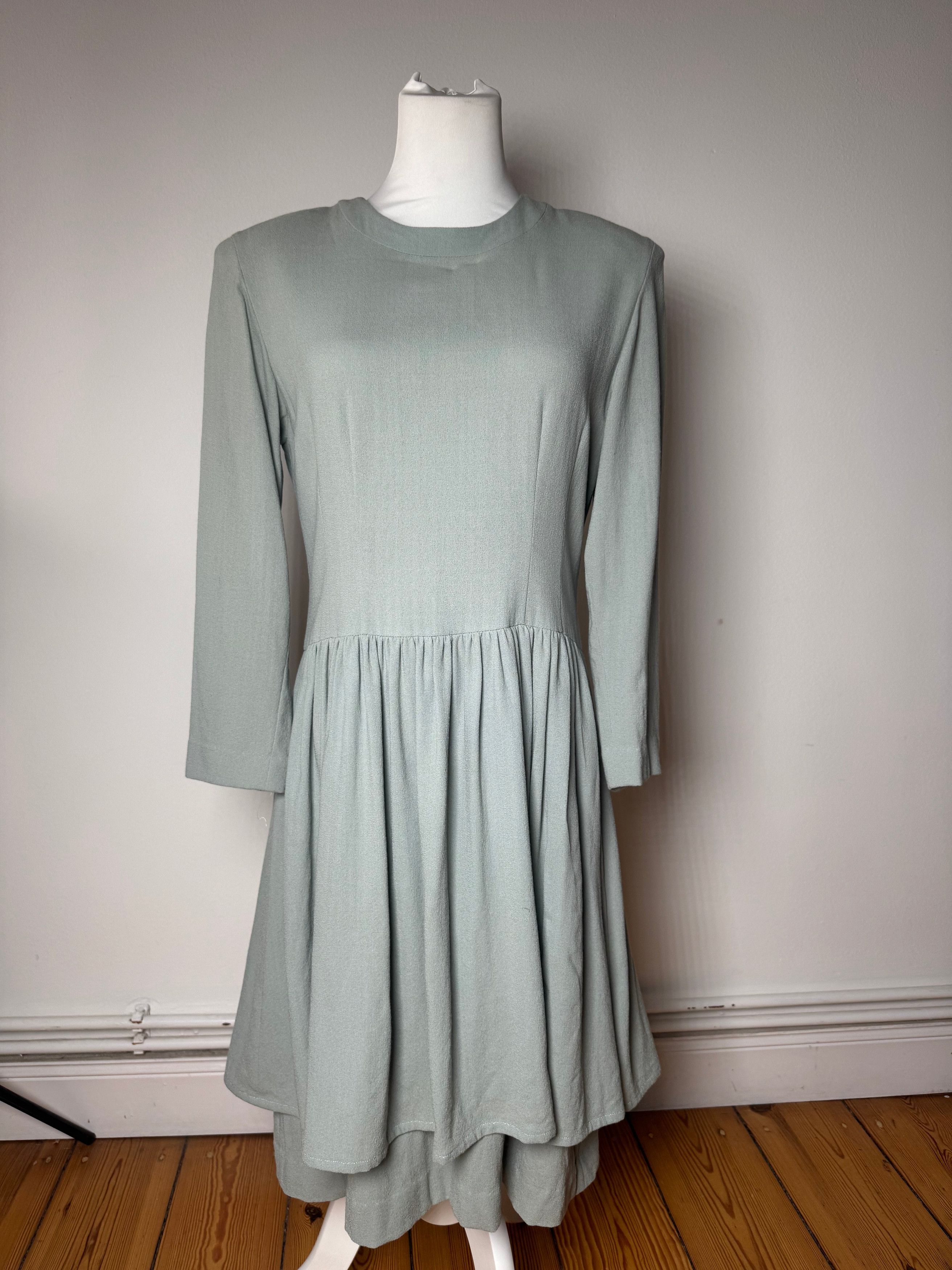 Balenciaga Vintage Silk Dress Turquoise L Size M / US 6-8 / IT 42-44 - 6 Thumbnail