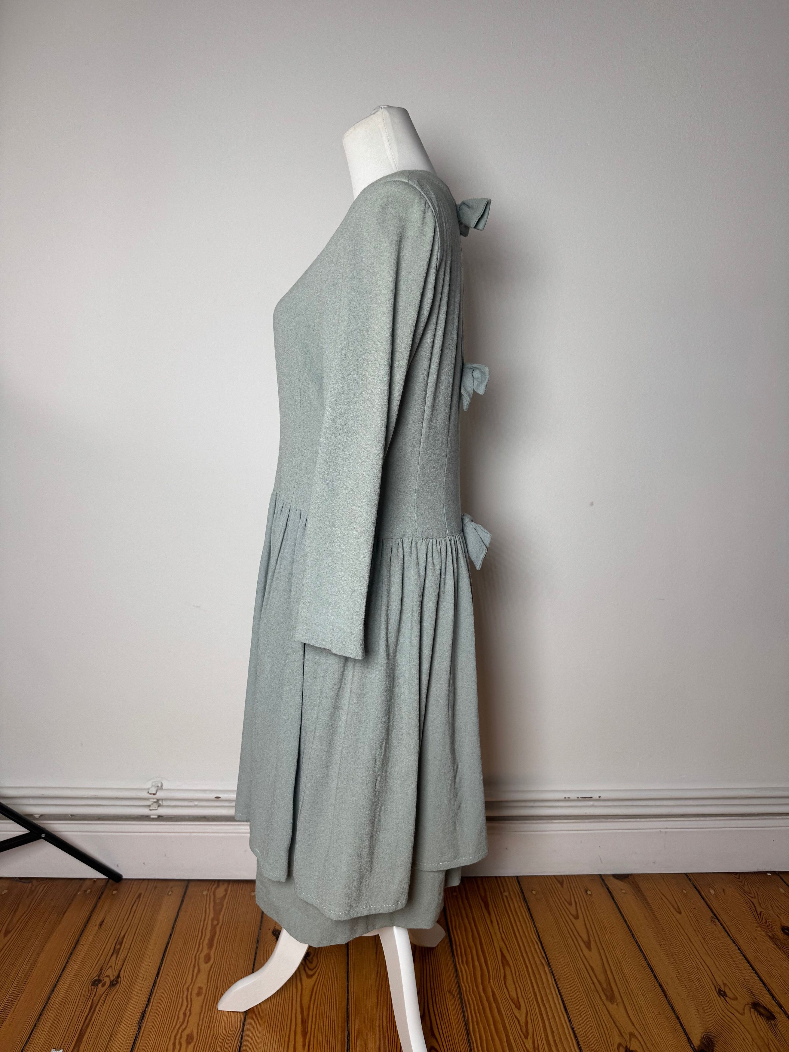 Balenciaga Vintage Silk Dress Turquoise L Size M / US 6-8 / IT 42-44 - 2 Thumbnail