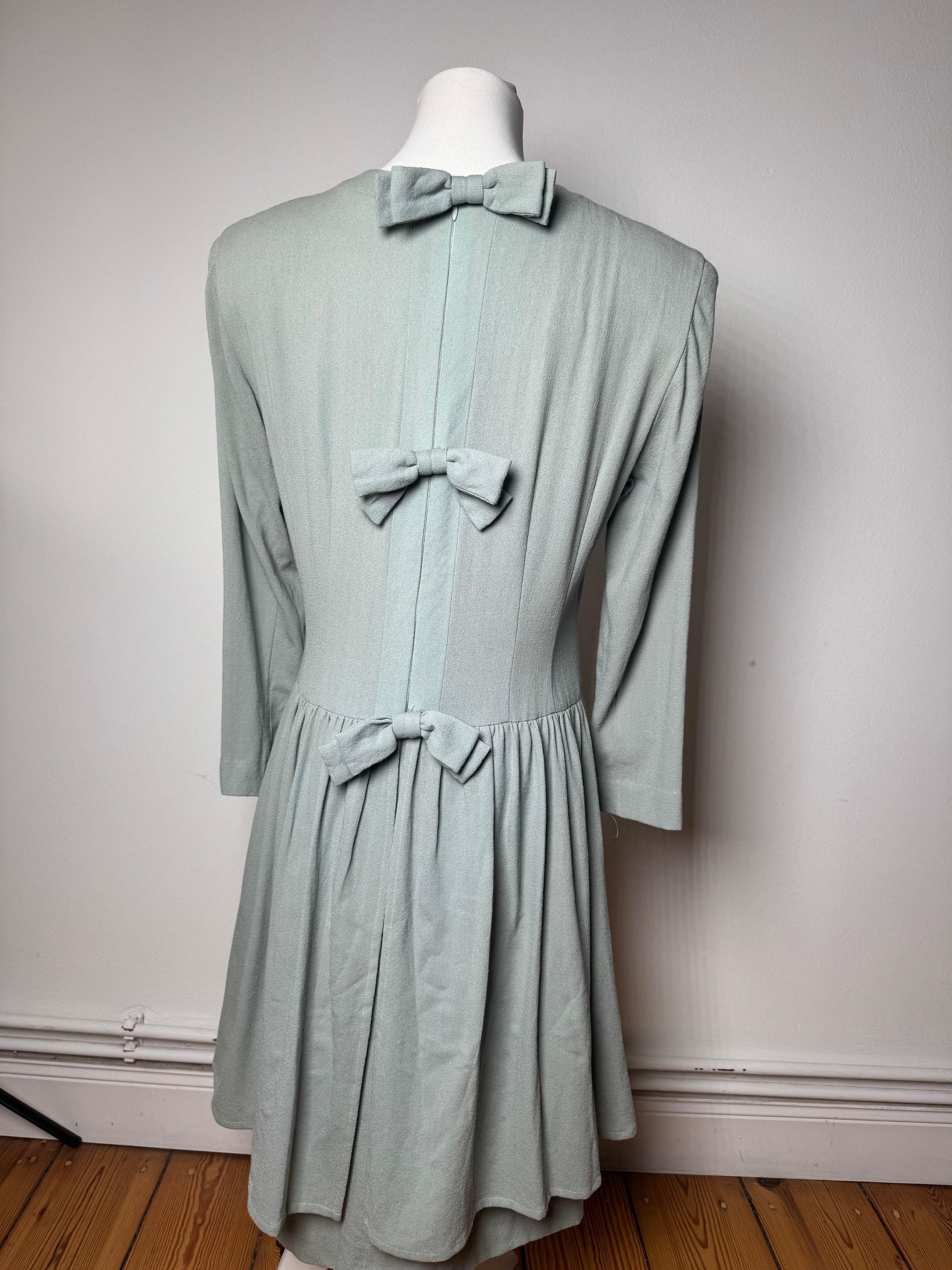 Balenciaga Vintage Silk Dress Turquoise L Size M / US 6-8 / IT 42-44 - 3 Thumbnail