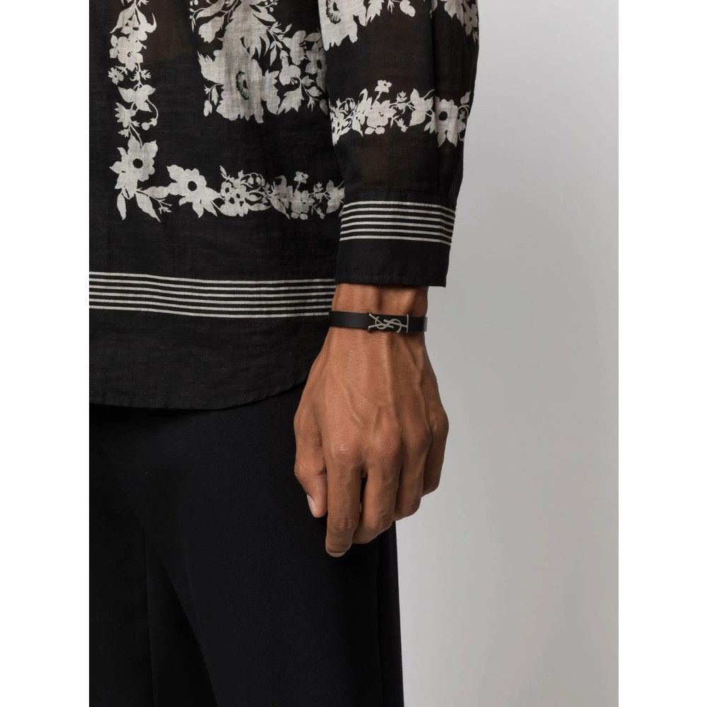 Saint Laurent Paris Saint Laurent BLACK Bracelets Size ONE SIZE - 3 Thumbnail