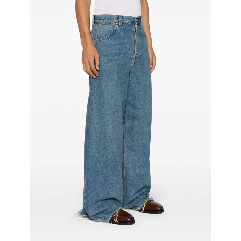 Gucci Gucci BLUE Denim - Wide-Leg Jeans Size US 29 - 3 Thumbnail