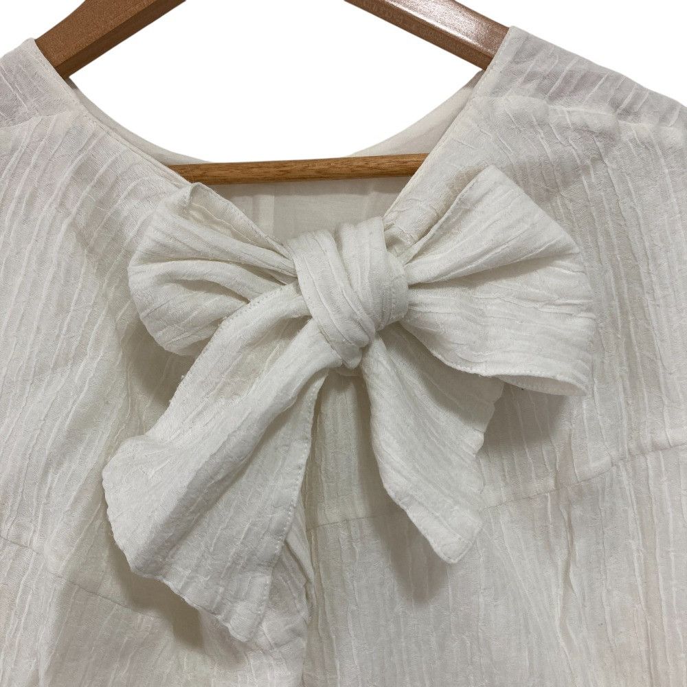 Other Other BLAMINK Cotton Nylon Silk Back Ribbon Sleeveless Blouse Cotton Tops DUTY FREE for USA Size ONE SIZE - 4 Thumbnail
