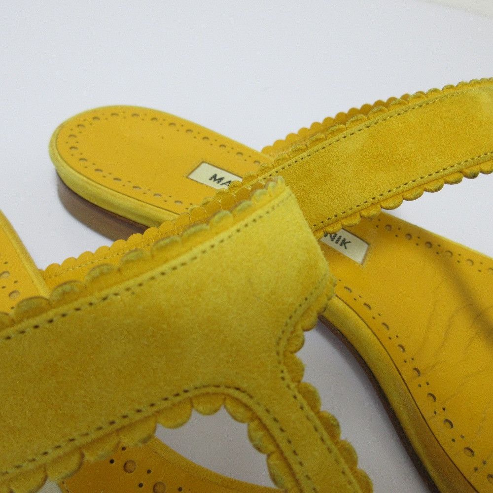 Manolo Blahnik Manolo Blahnik Manolo Blahnik Suede Flat Sandals Suede Shoes DUTY FREE for USA Size ONE SIZE - 13 Thumbnail