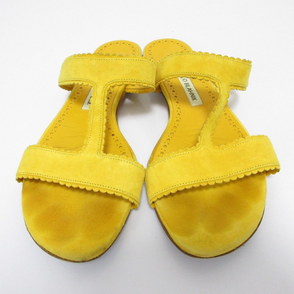 Manolo Blahnik Manolo Blahnik Manolo Blahnik Suede Flat Sandals Suede Shoes DUTY FREE for USA Size ONE SIZE - 2 Thumbnail