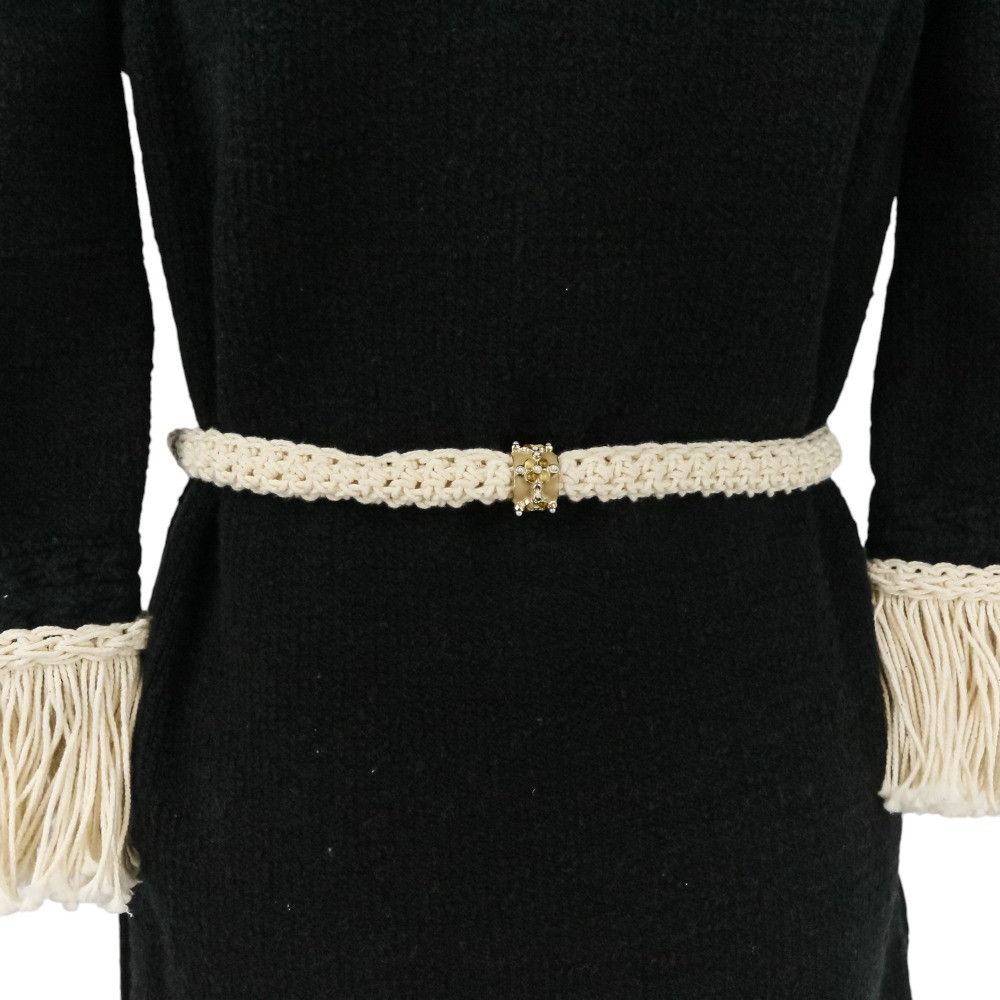 Chanel Chanel Chanel Fringed Tweed Dress Cotton Dresses P58133 DUTY FREE for USA Size ONE SIZE - 4 Thumbnail