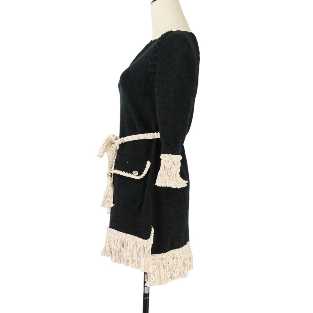 Chanel Chanel Chanel Fringed Tweed Dress Cotton Dresses P58133 DUTY FREE for USA Size ONE SIZE - 2 Thumbnail