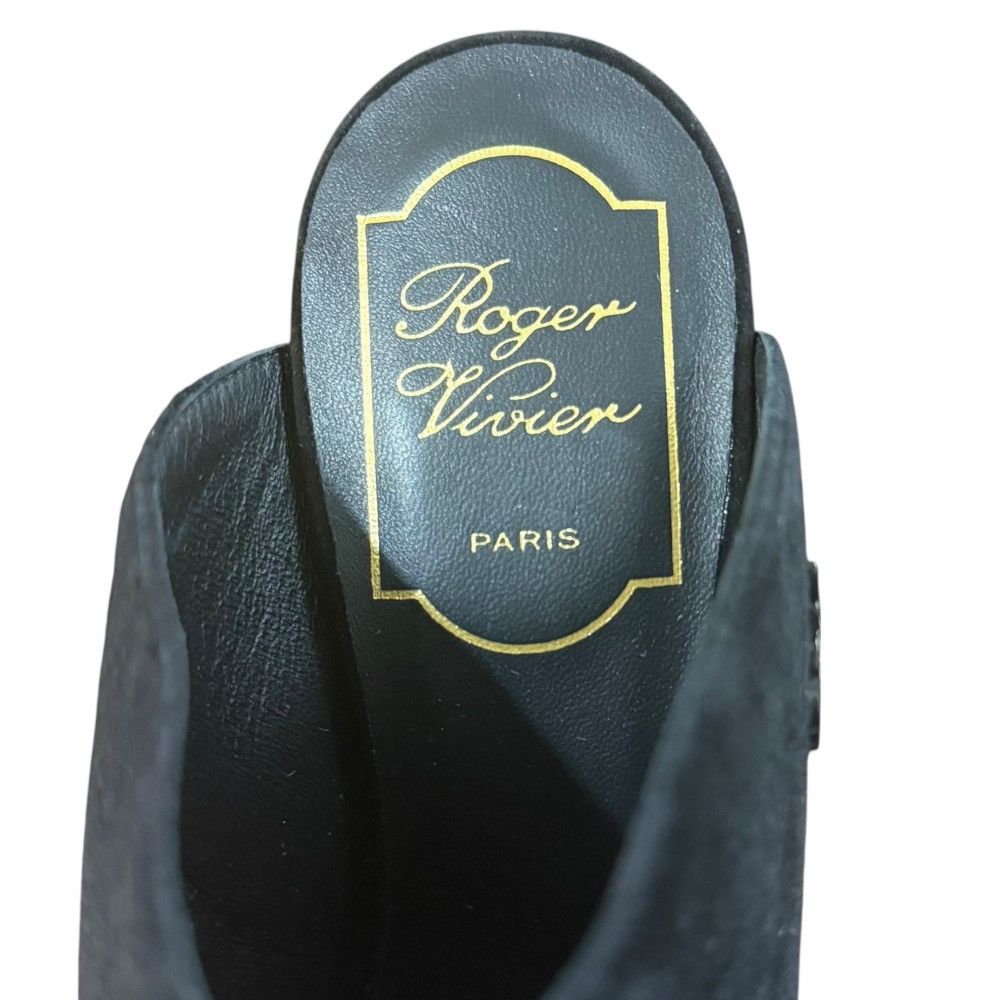 Roger Vivier Roger Vivier Roger Vivier RV Logo Suede Pointed Toe Mule Sandals Suede Shoes DUTY FREE for USA Size ONE SIZE - 10 Thumbnail