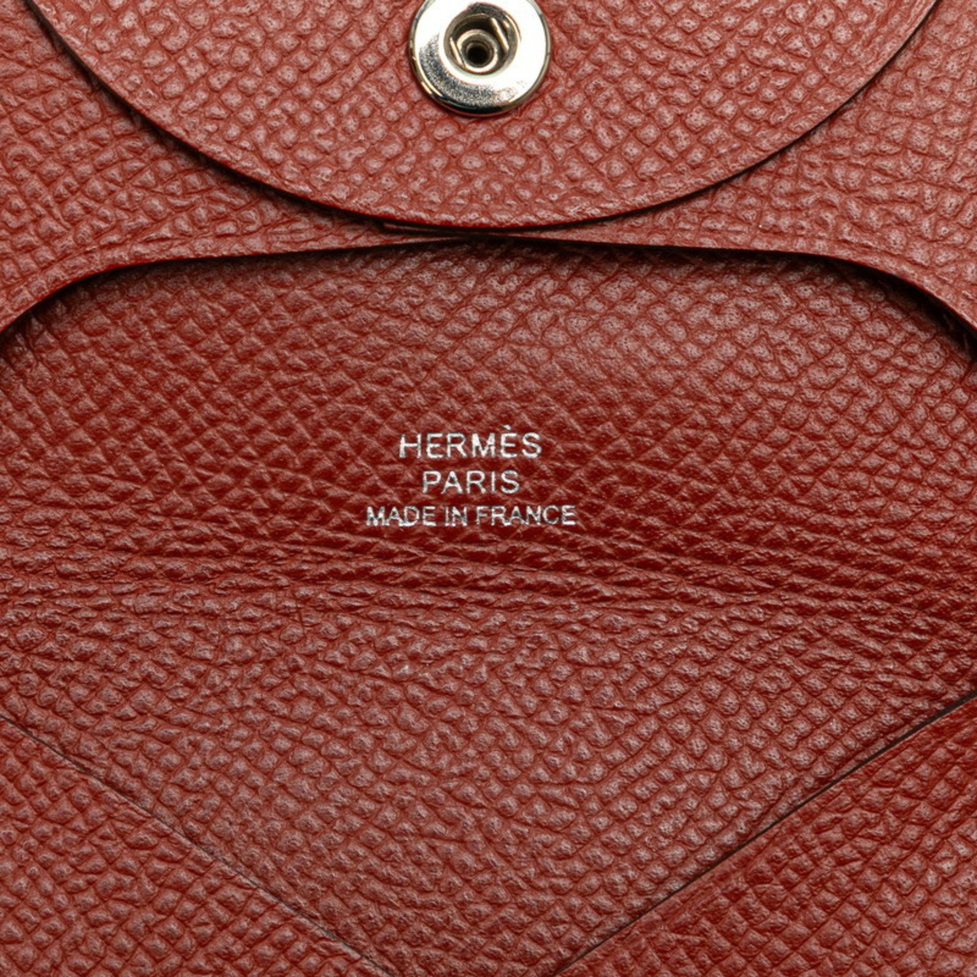 Hermes Hermès Bastia Wallet/Coin Purse Brown Epsom Leather Women's HERMES Size ONE SIZE - 9 Thumbnail