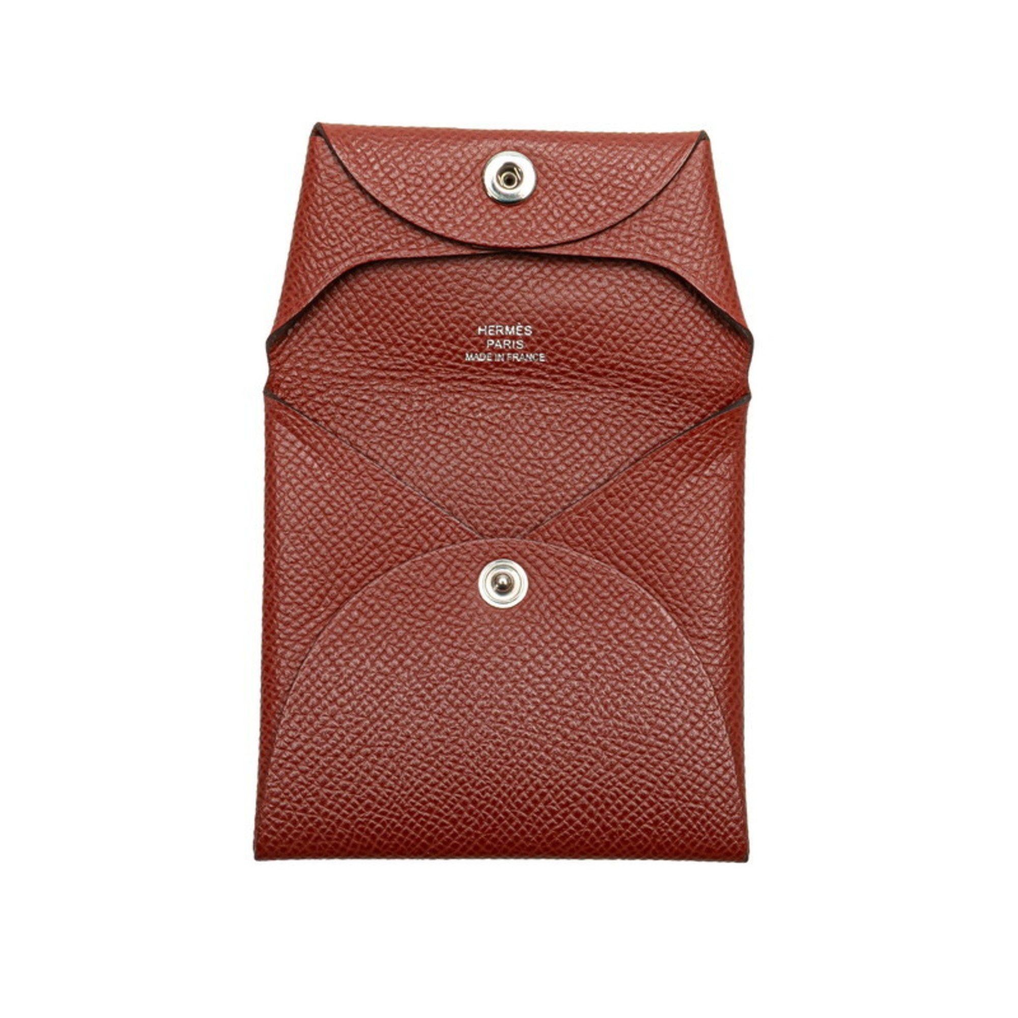 Hermes Hermès Bastia Wallet/Coin Purse Brown Epsom Leather Women's HERMES Size ONE SIZE - 7 Thumbnail