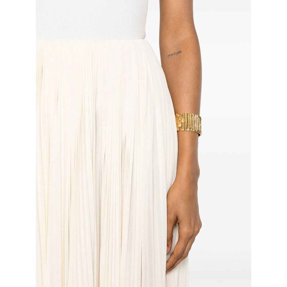 Saint Laurent Paris Saint Laurent NEUTRALS Skirts - Pleated Skirts Size 27" / US 4 / IT 40 - 2 Thumbnail