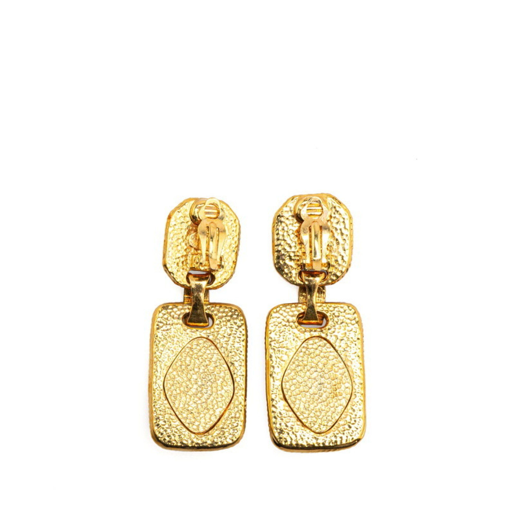Chanel Vintage Chanel Coco Mark Chain Earrings, Gold Plated, Women's, CHANEL Size ONE SIZE - 2 Thumbnail