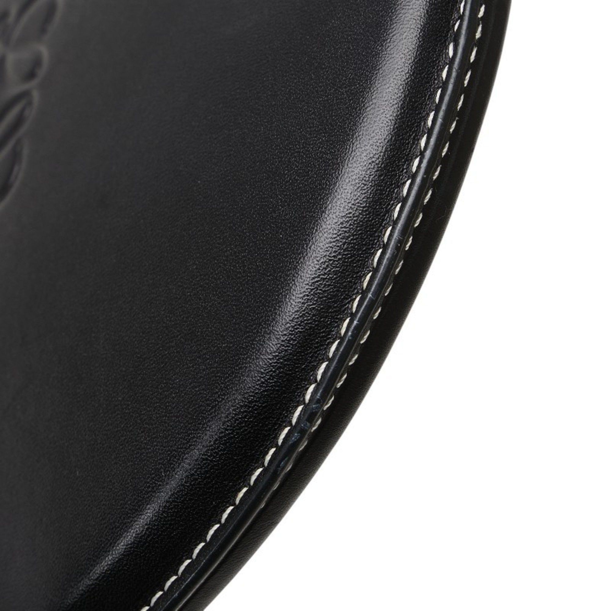 Loewe LOEWE Anagram Cookie Pouch in Black Leather for Women Size ONE SIZE - 4 Thumbnail