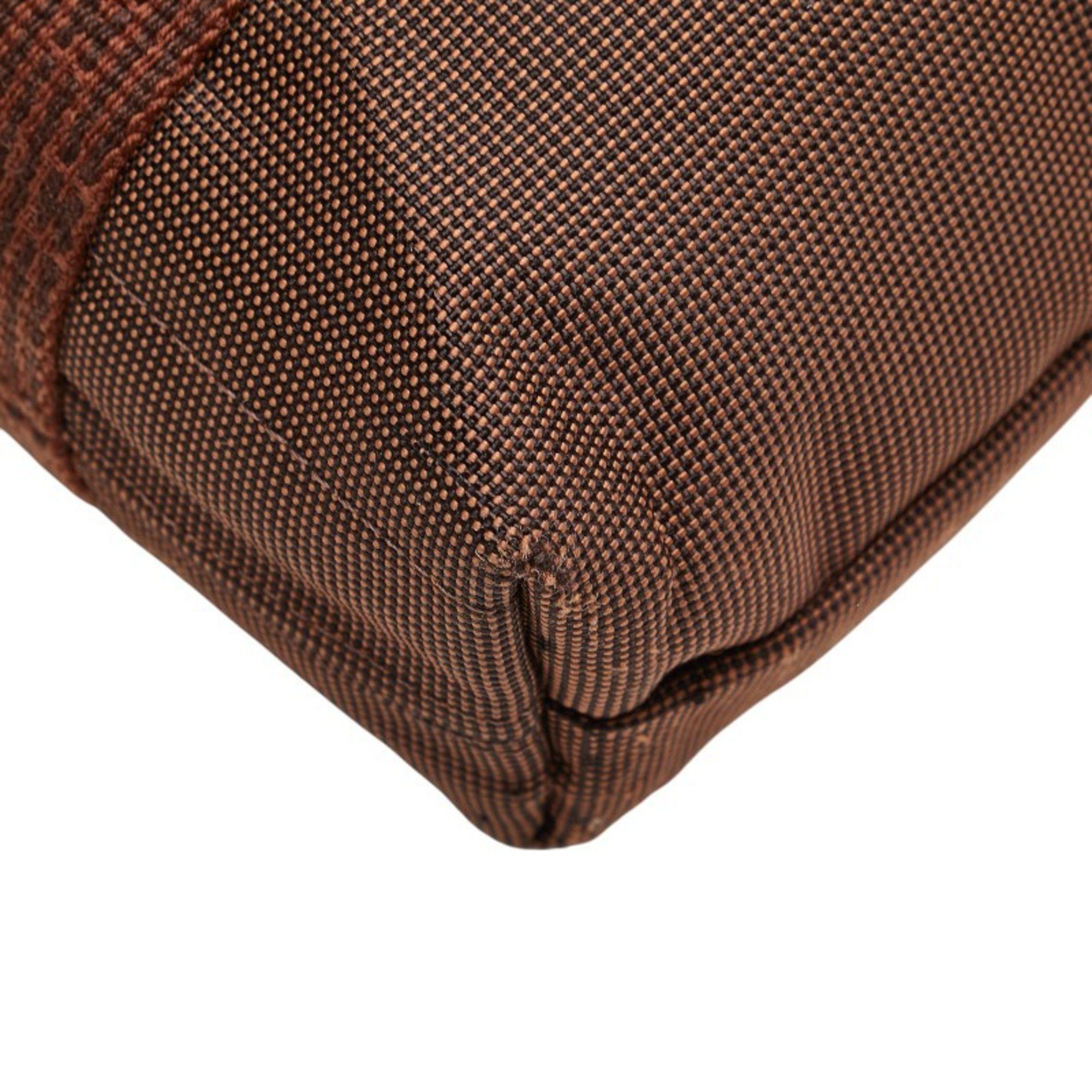 Hermes Hermès Air Line Cabas Tote Bag Handbag Brown Canvas Women's HERMES Size ONE SIZE - 5 Thumbnail