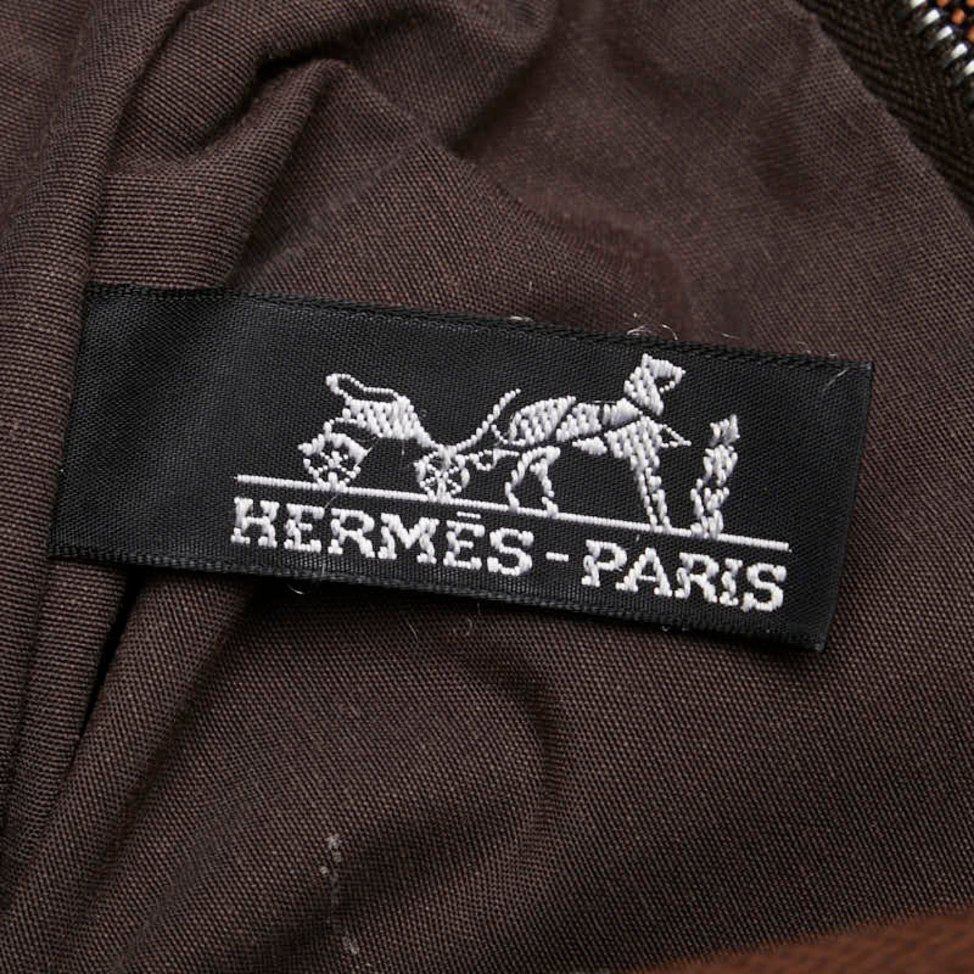 Hermes Hermès Air Line Cabas Tote Bag Handbag Brown Canvas Women's HERMES Size ONE SIZE - 10 Thumbnail