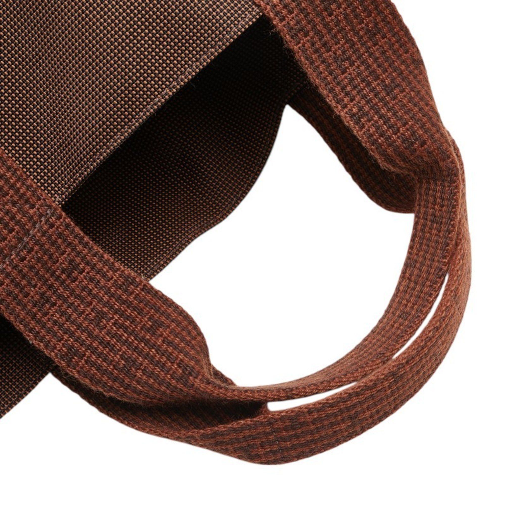 Hermes Hermès Air Line Cabas Tote Bag Handbag Brown Canvas Women's HERMES Size ONE SIZE - 8 Thumbnail