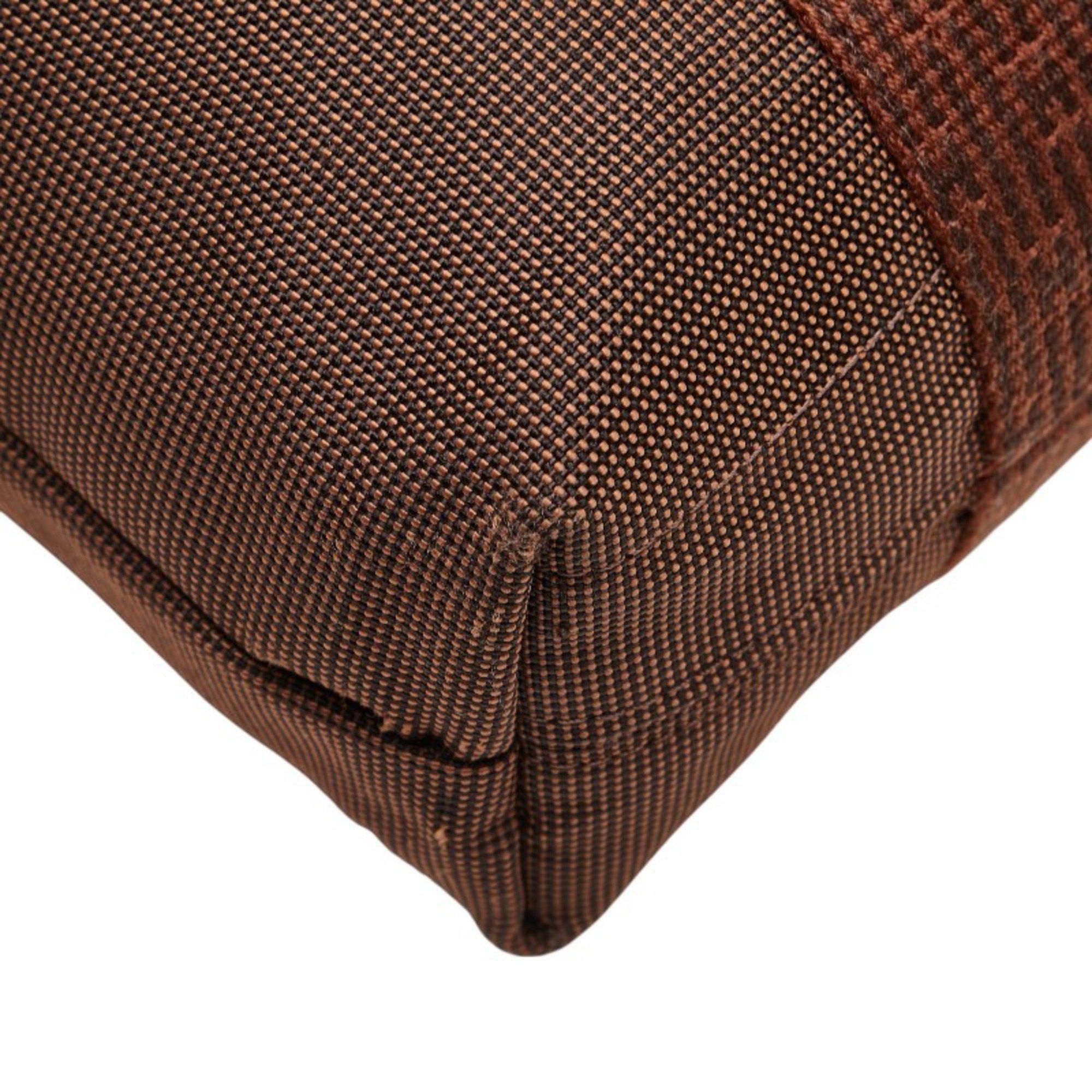 Hermes Hermès Air Line Cabas Tote Bag Handbag Brown Canvas Women's HERMES Size ONE SIZE - 4 Thumbnail