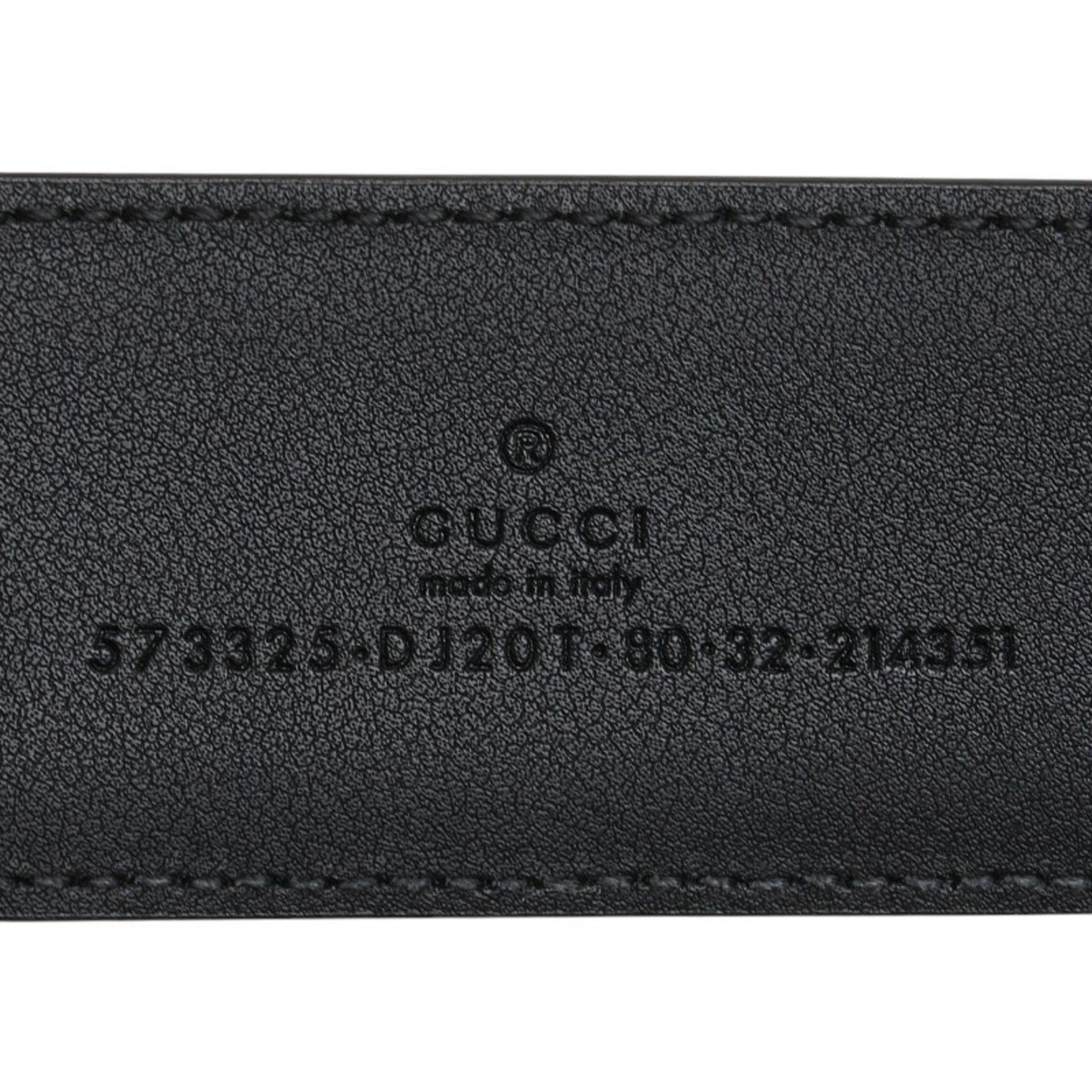 Gucci Gucci Belt Size: 80/32 573325 Black Leather Women's GUCCI Size ONE SIZE - 5 Thumbnail