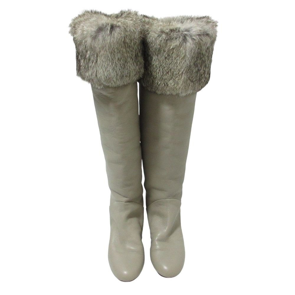 Other Other Giuseppe Zanotti Rabbit Fur Leather Long Boots Leather Shoes DUTY FREE for USA Size ONE SIZE - 5 Thumbnail