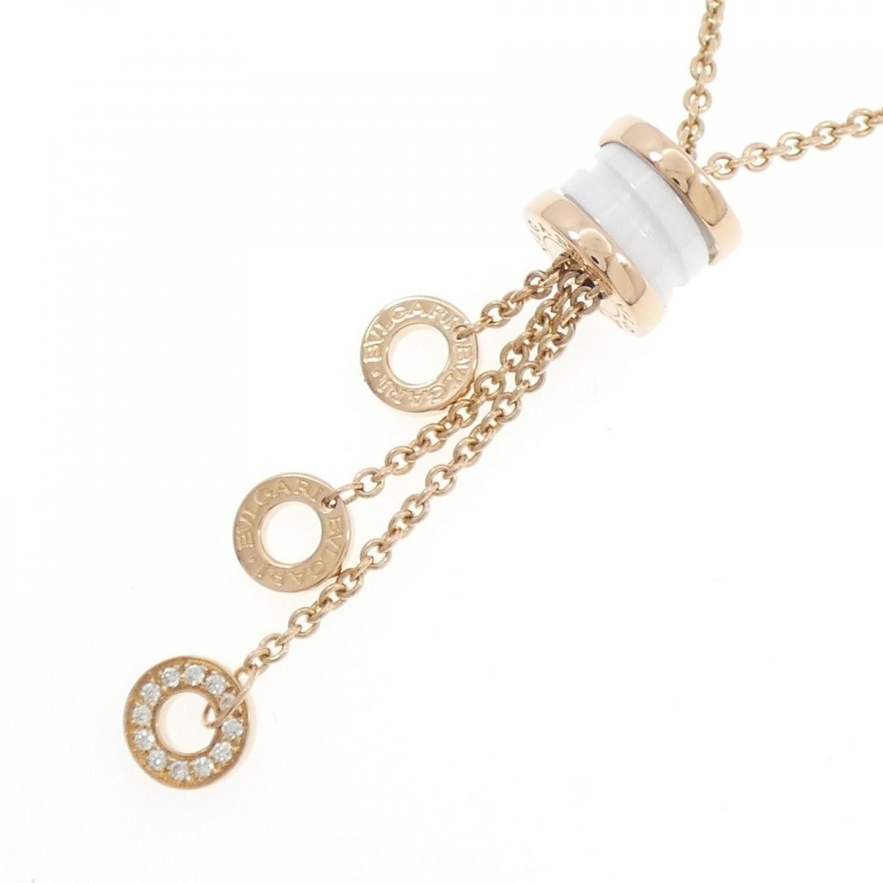 Bvlgari Bvlgari Bvlgari B.zero1 750 Pink Gold Ceramic Diamond Necklace Ceramic Necklace 347577 DUTY FREE for USA Size ONE SIZE - 3 Thumbnail