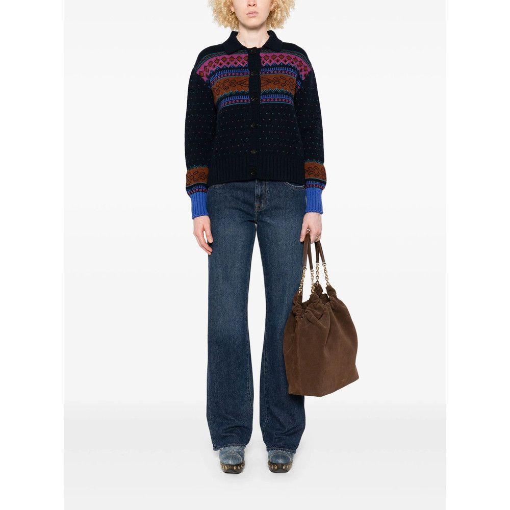 7 For All Mankind BLUE Denim - Straight-Leg Jeans