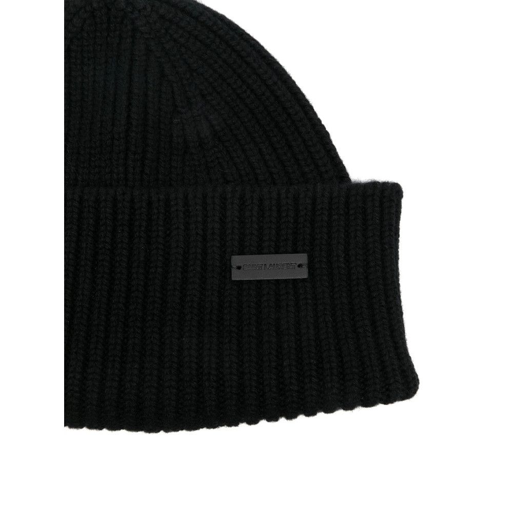 Saint Laurent Paris Saint Laurent BLACK Hats Size ONE SIZE - 2 Thumbnail