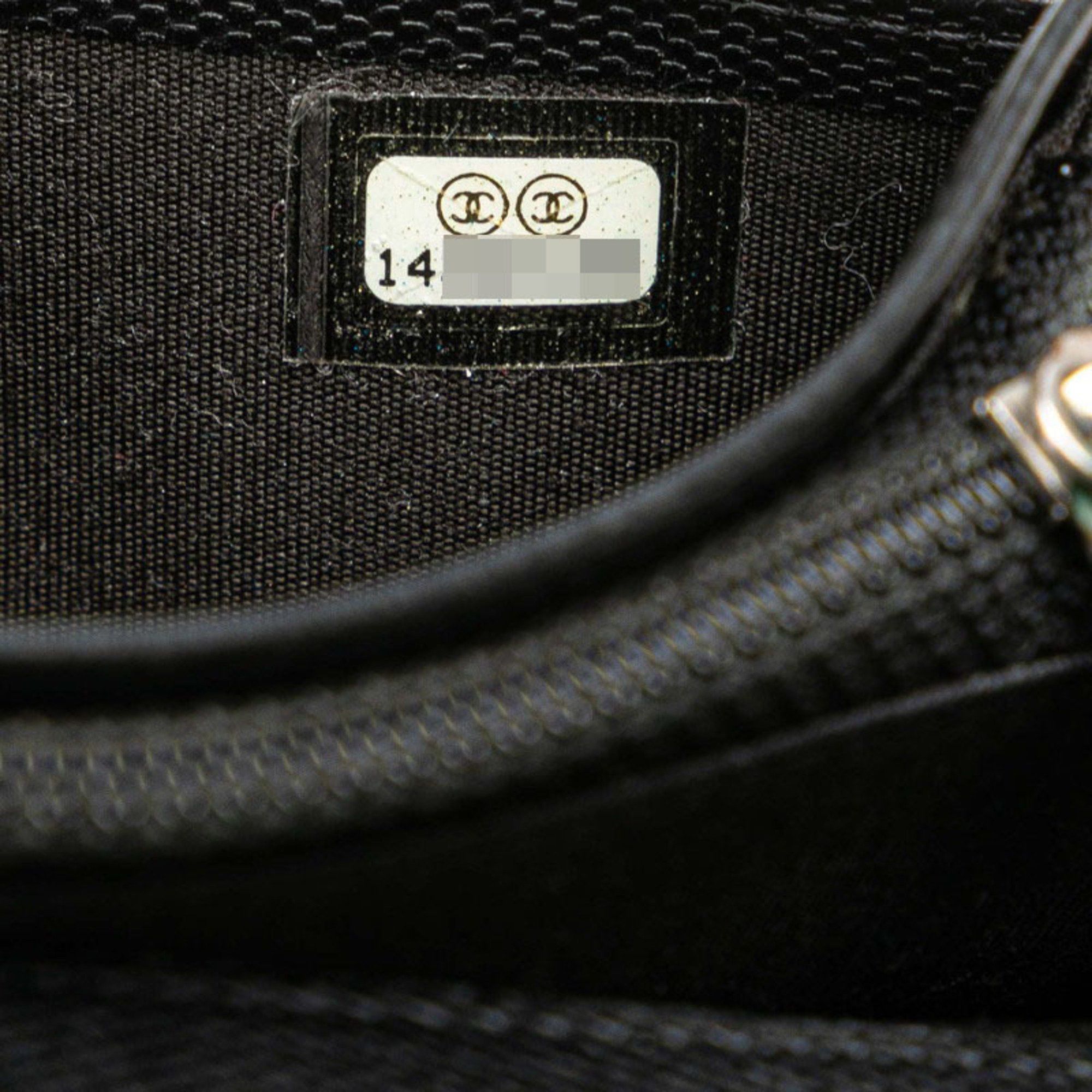 Chanel Chanel Coco Button Long Wallet Black Leather Women's CHANEL Size ONE SIZE - 9 Thumbnail