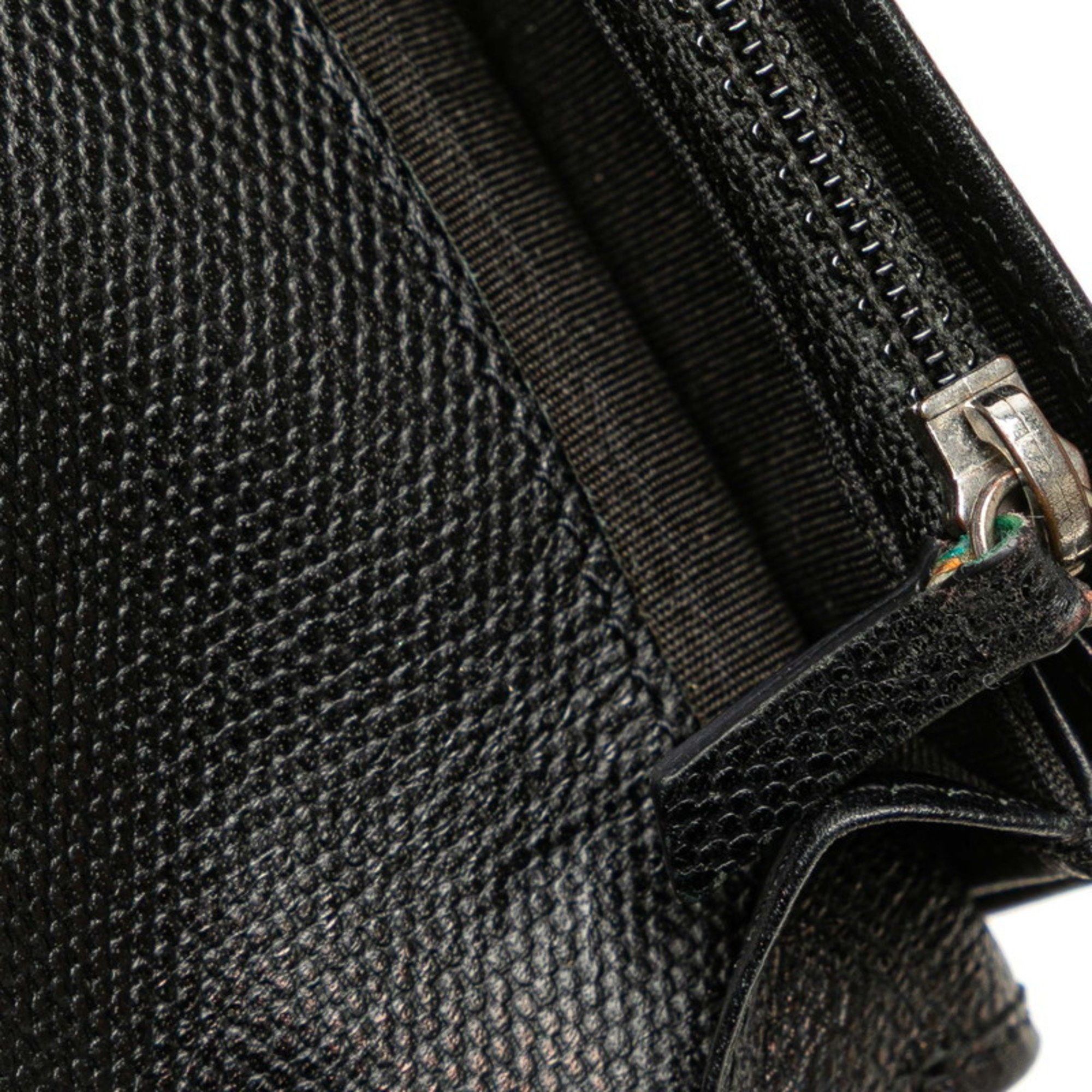 Chanel Chanel Coco Button Long Wallet Black Leather Women's CHANEL Size ONE SIZE - 6 Thumbnail