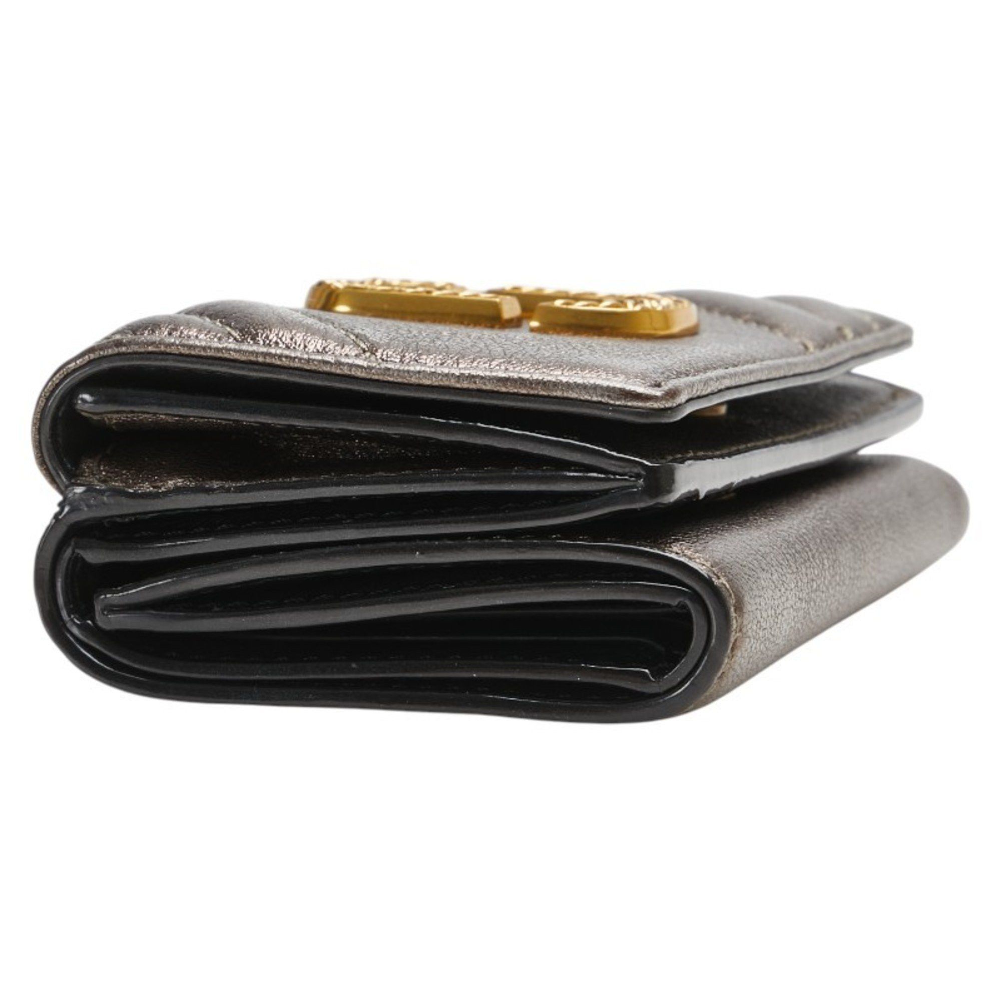 Marc Jacobs Marc Jacobs The Glam Shot Tri-fold Wallet, Gold Leather, Women's, MARC JACOBS Size ONE SIZE - 5 Thumbnail