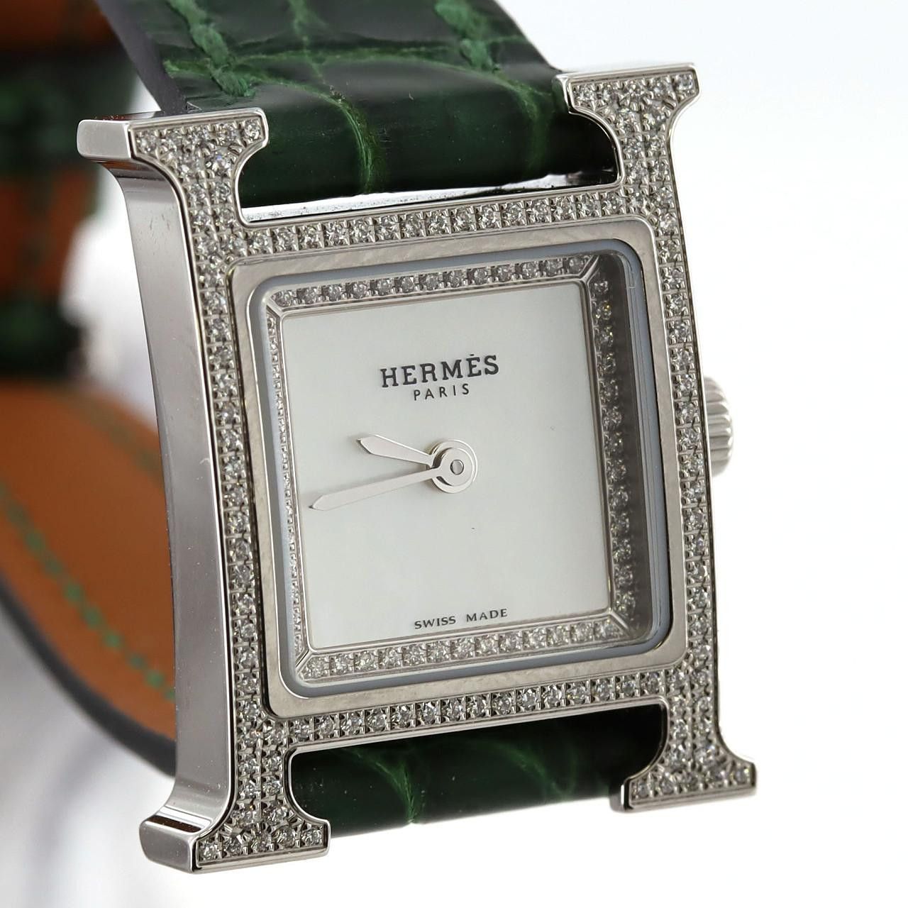 Hermes Hermes Hermes H Watch Stainless Steel Metal Quartz DUTY FREE for USA Size ONE SIZE - 7 Thumbnail