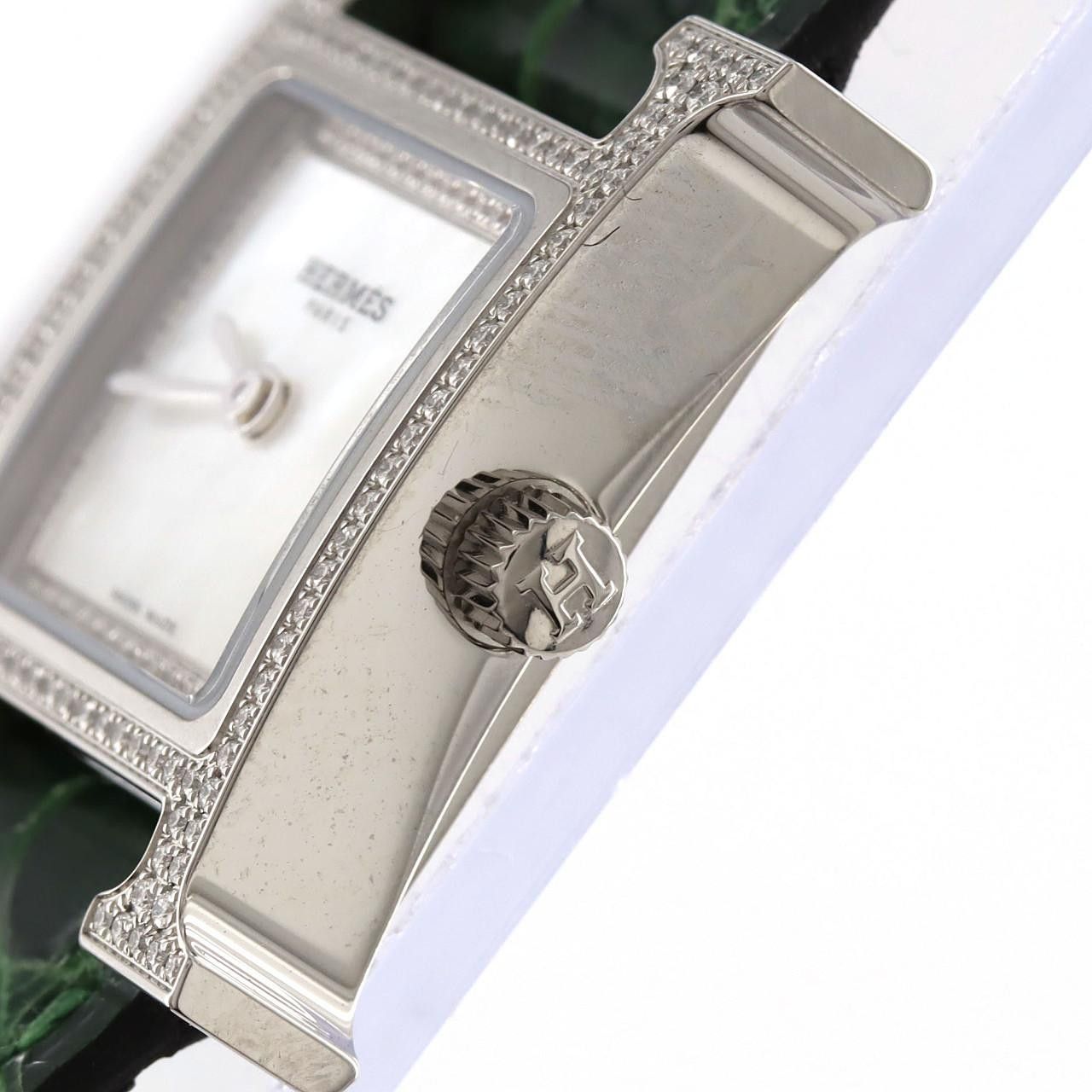 Hermes Hermes Hermes H Watch Stainless Steel Metal Quartz DUTY FREE for USA Size ONE SIZE - 3 Thumbnail