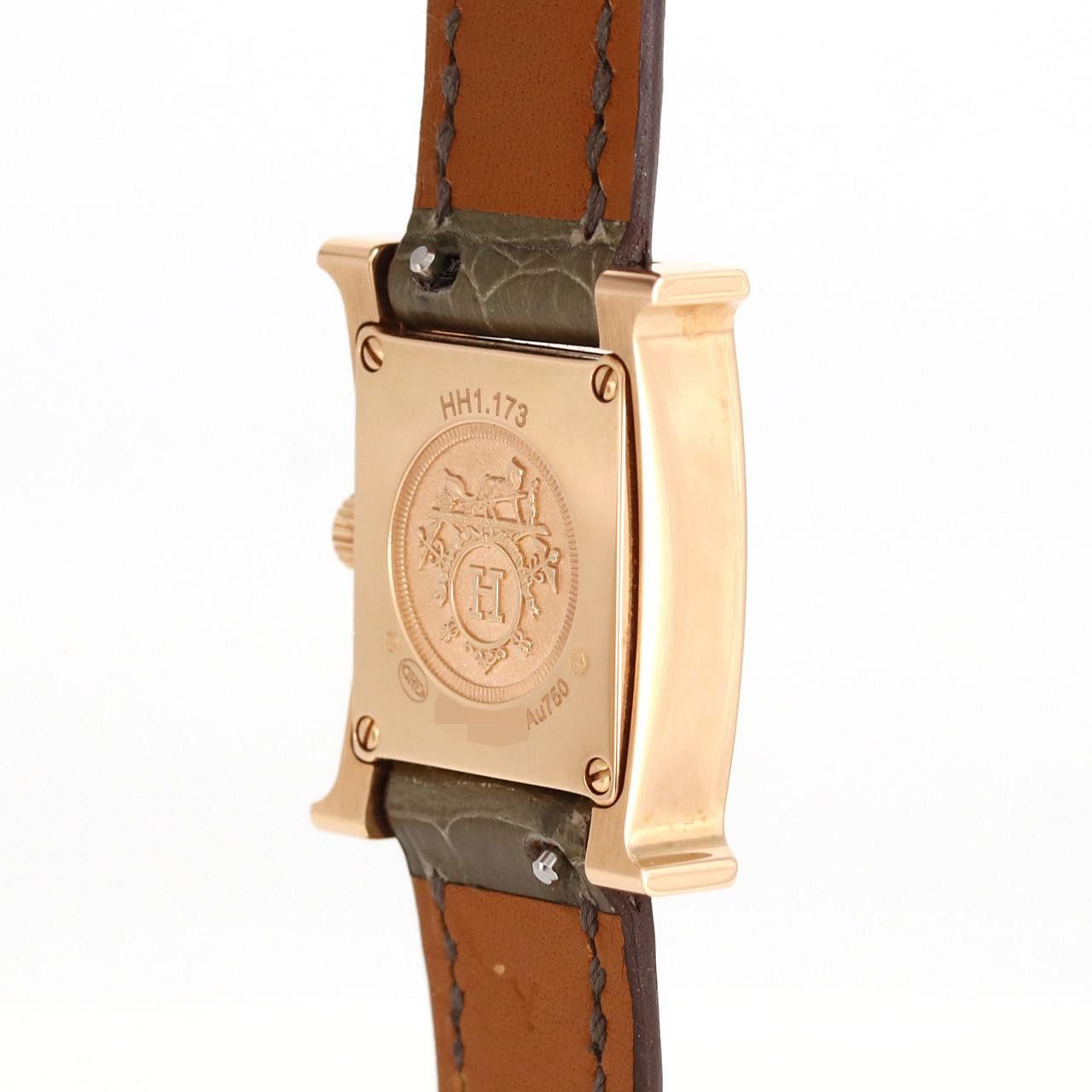 Hermes Hermes Hermes H Watch Pink Gold Crocodile skin Quartz HH1.174 DUTY FREE for USA Size ONE SIZE - 7 Thumbnail
