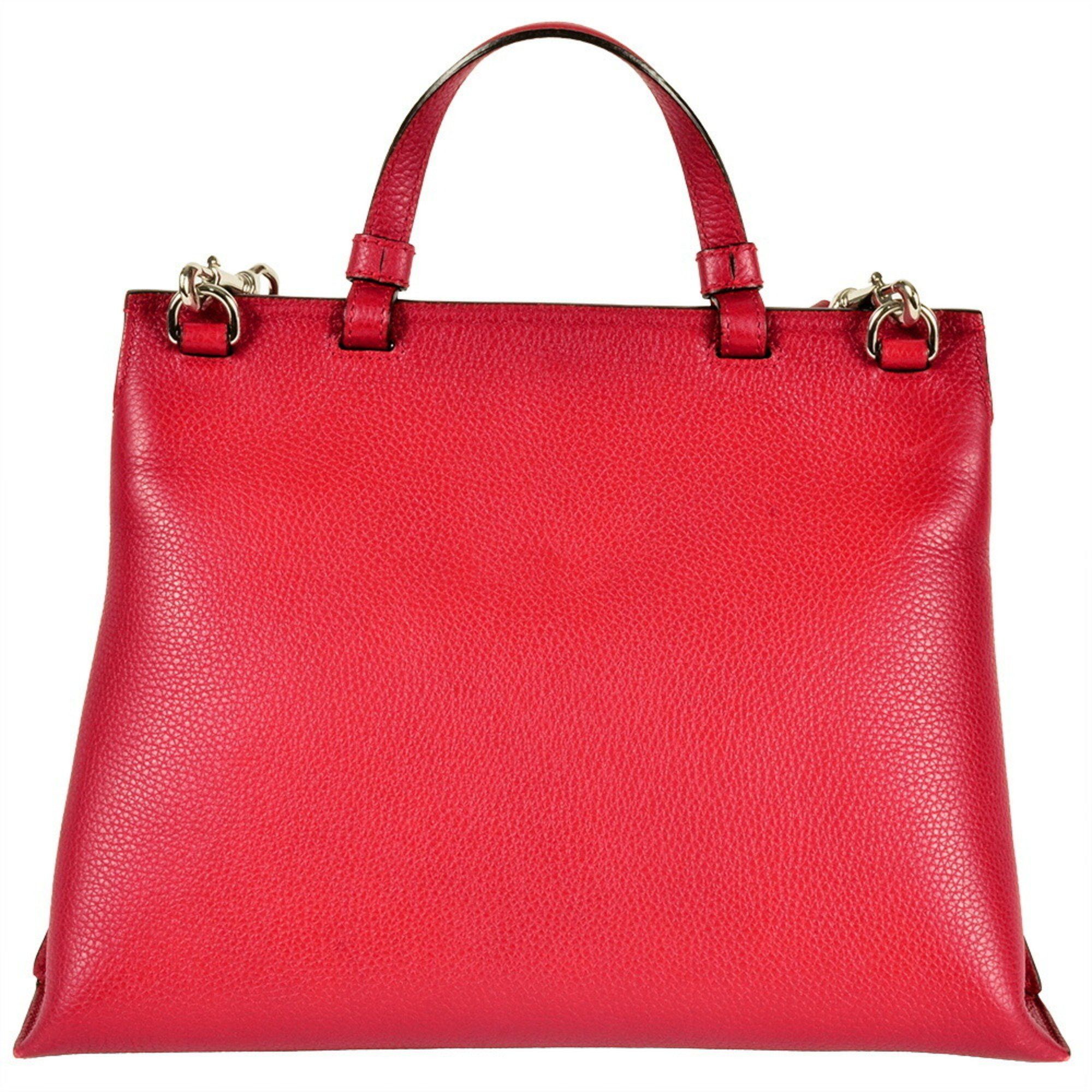 Gucci Gucci Daily Handbag Leather Bamboo 370831 Red Women's Size ONE SIZE - 3 Thumbnail