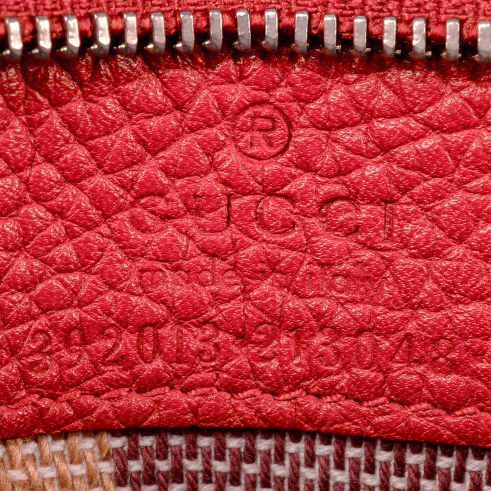 Gucci Gucci Daily Handbag Leather Bamboo 370831 Red Women's Size ONE SIZE - 8 Thumbnail