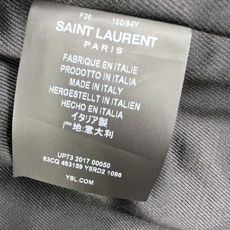 Yves Saint Laurent Saint Laurent Womens Black Leather Jacket 0089 Size ONE SIZE - 4 Thumbnail
