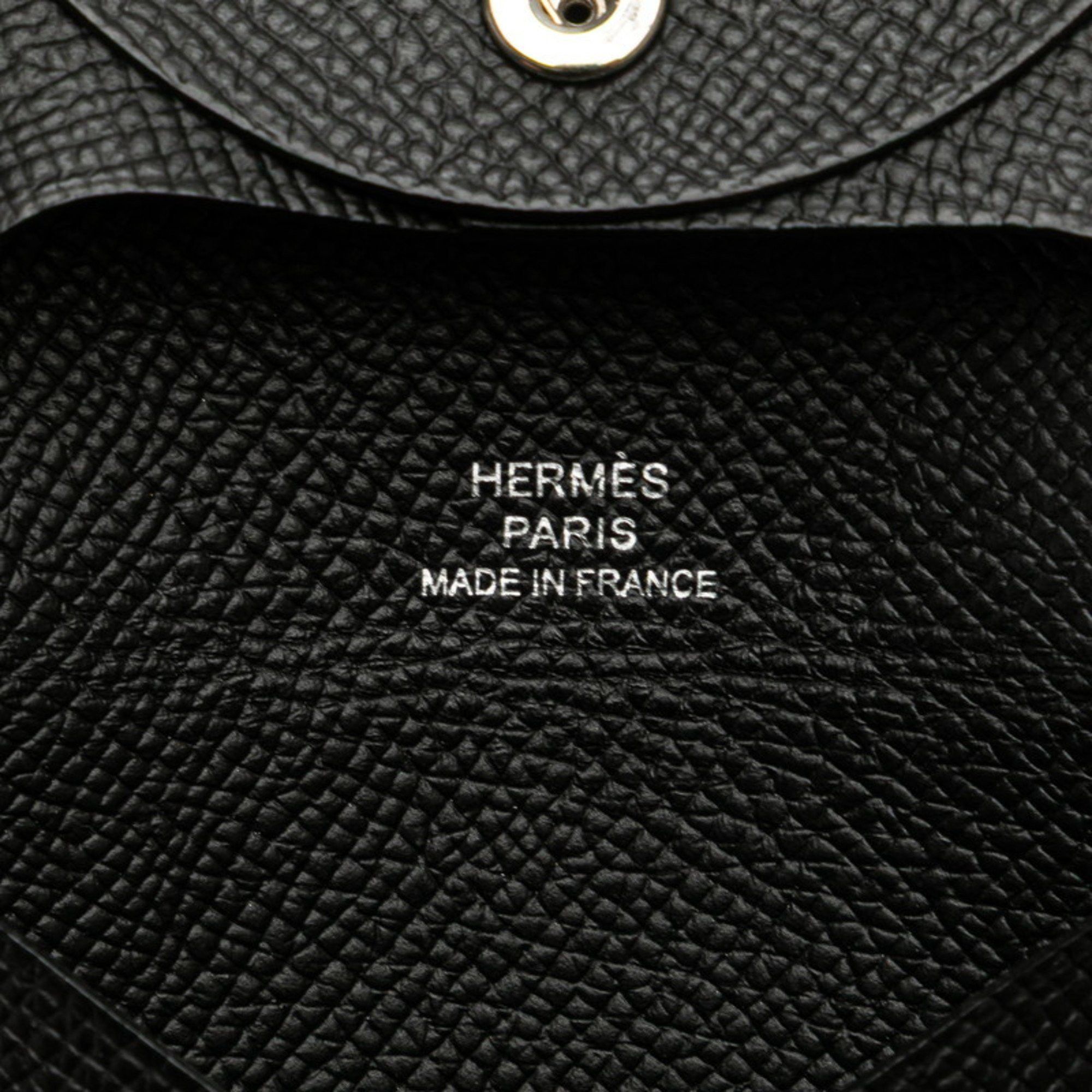 Hermes Hermès Bastia Wallet/Coin Case Black Epsom Leather Women's HERMES Size ONE SIZE - 8 Thumbnail