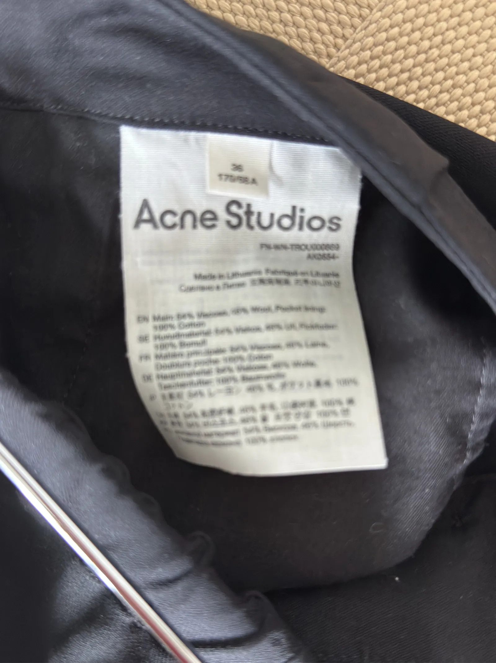 Acne Studios Acne Studios Herringbone suit black Pants Size 26" / US 2 / IT 38 - 3 Thumbnail