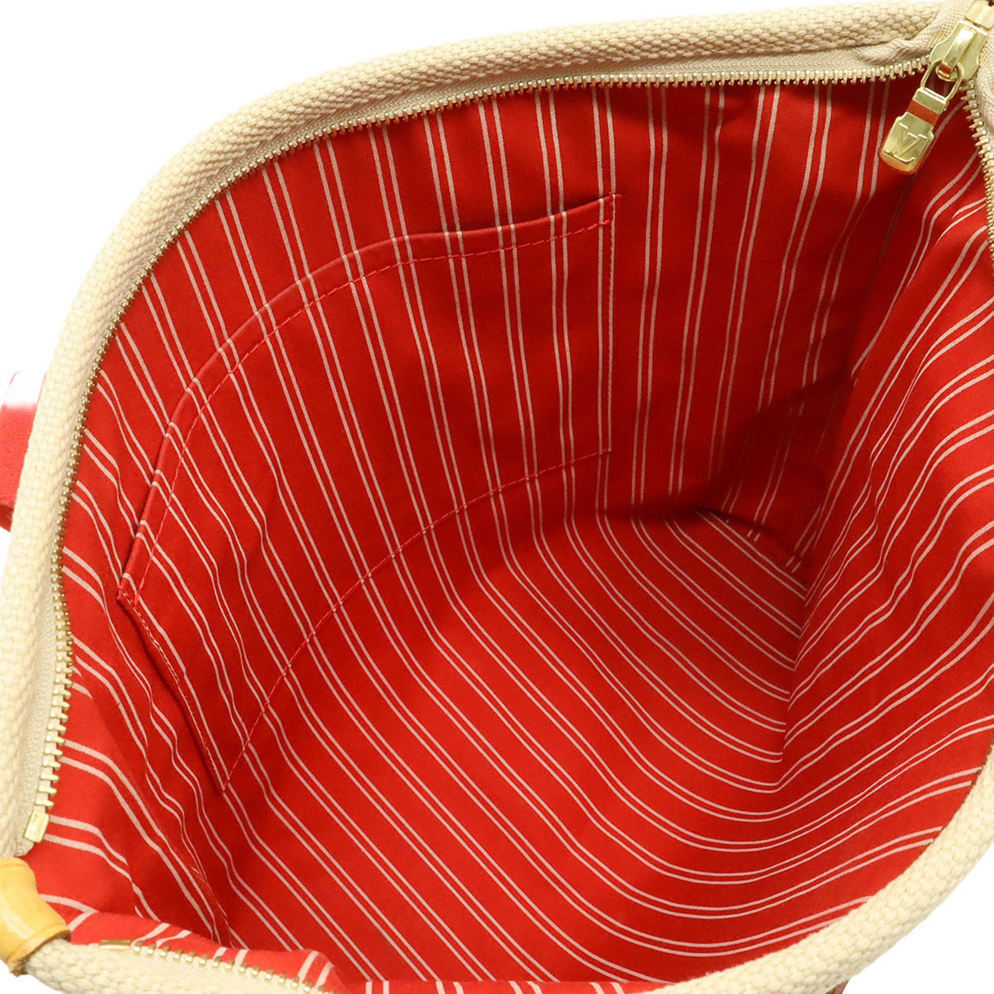 Louis Vuitton LOUIS VUITTON Antigua Cabas MM Tote Bag, Shoulder Tote, Beige, Red, M40035 Size ONE SIZE - 7 Thumbnail
