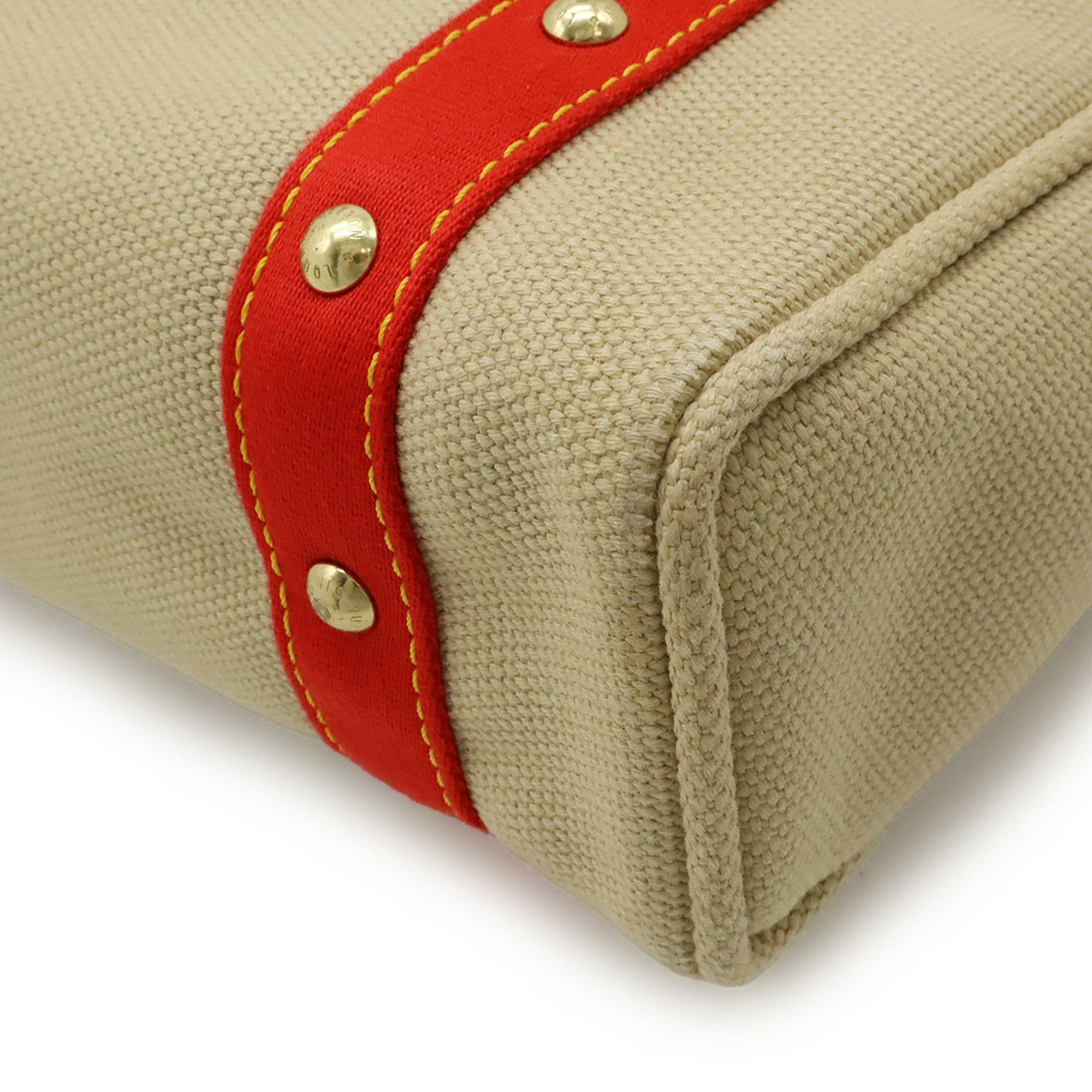 Louis Vuitton LOUIS VUITTON Antigua Cabas MM Tote Bag, Shoulder Tote, Beige, Red, M40035 Size ONE SIZE - 4 Thumbnail