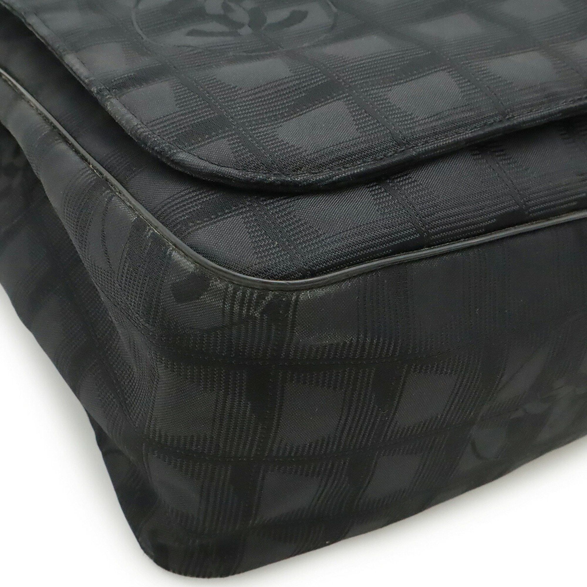 Chanel CHANEL New Travel Line Shoulder Bag in Nylon Jacquard, Black, A29348 Size ONE SIZE - 4 Thumbnail