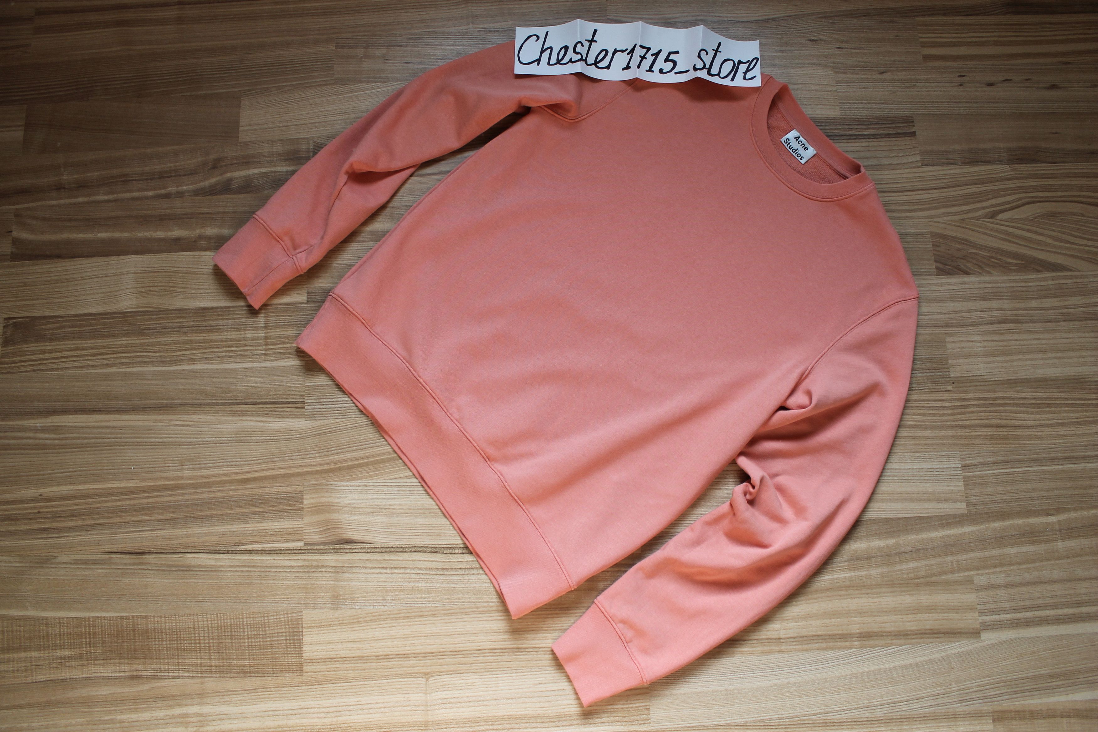 Acne Studios Casey Burnt Coral Cotton Sweatshirts Size US L / EU 52-54 / 3 - 5 Thumbnail