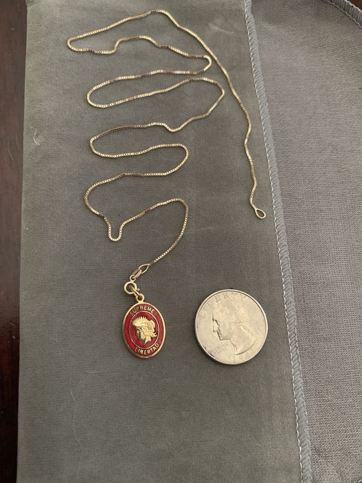Supreme Supreme Libertad gold pendant chain | Grailed