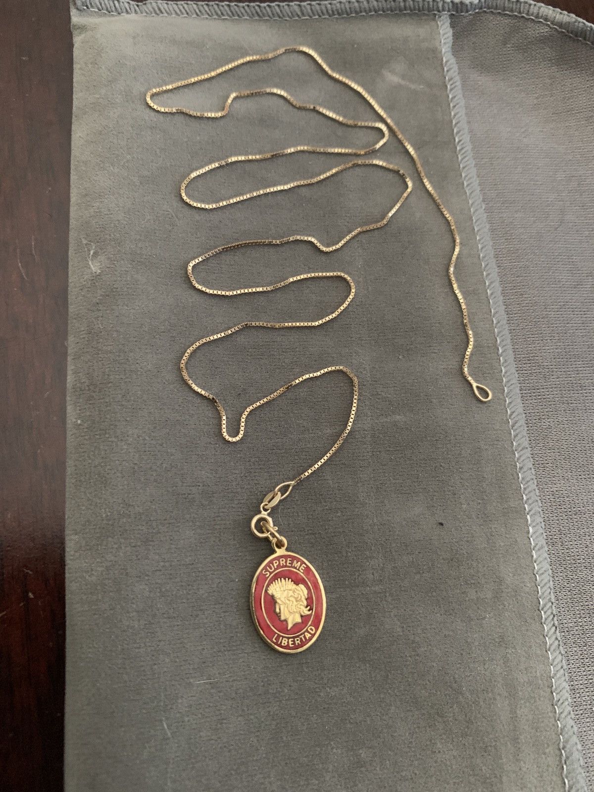 Supreme Supreme Libertad gold pendant chain | Grailed