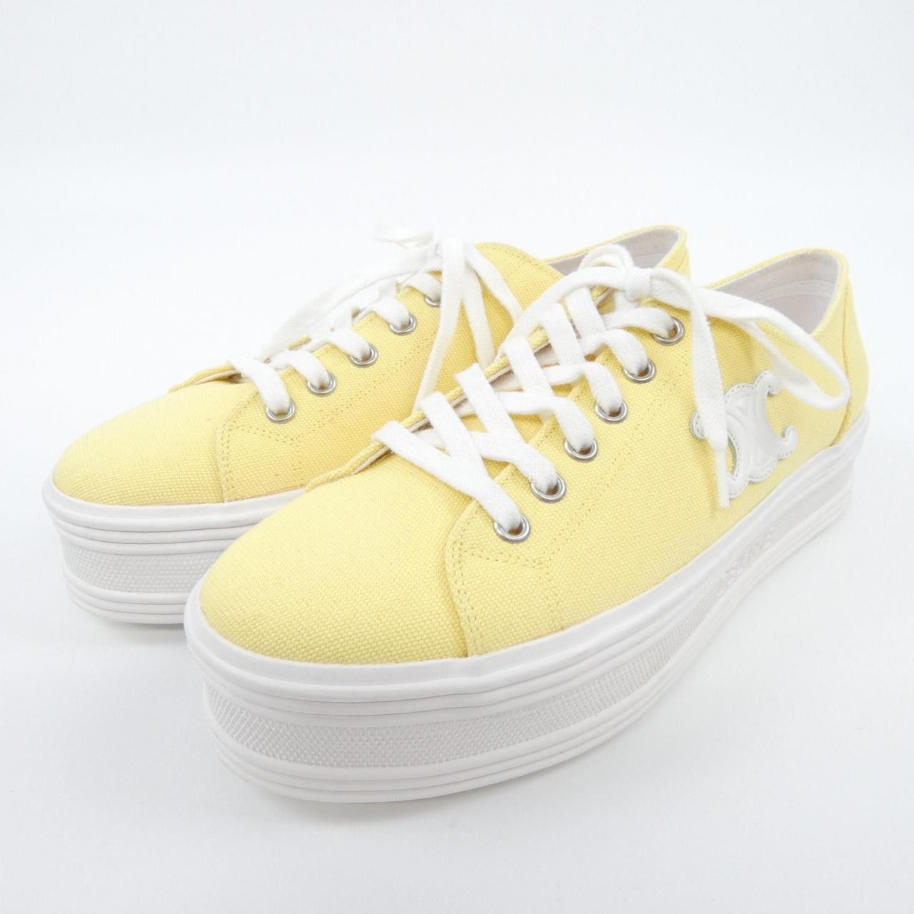 Celine Celine Celine Canvas Calfskin Sneakers Canvas Shoes 346272220C DUTY FREE for USA Size ONE SIZE - 3 Thumbnail