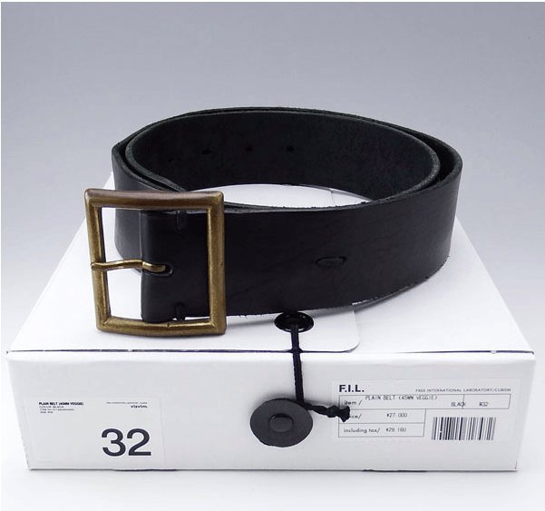 Visvim Visvim Plain Belt (45mm Veggie) Black | Grailed