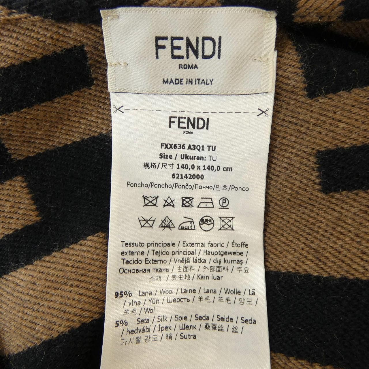 Fendi Fendi Fendi FXX636 A3Q1 Cape Others Outerwear FXX636A3Q1 DUTY FREE for USA Size ONE SIZE - 3 Thumbnail