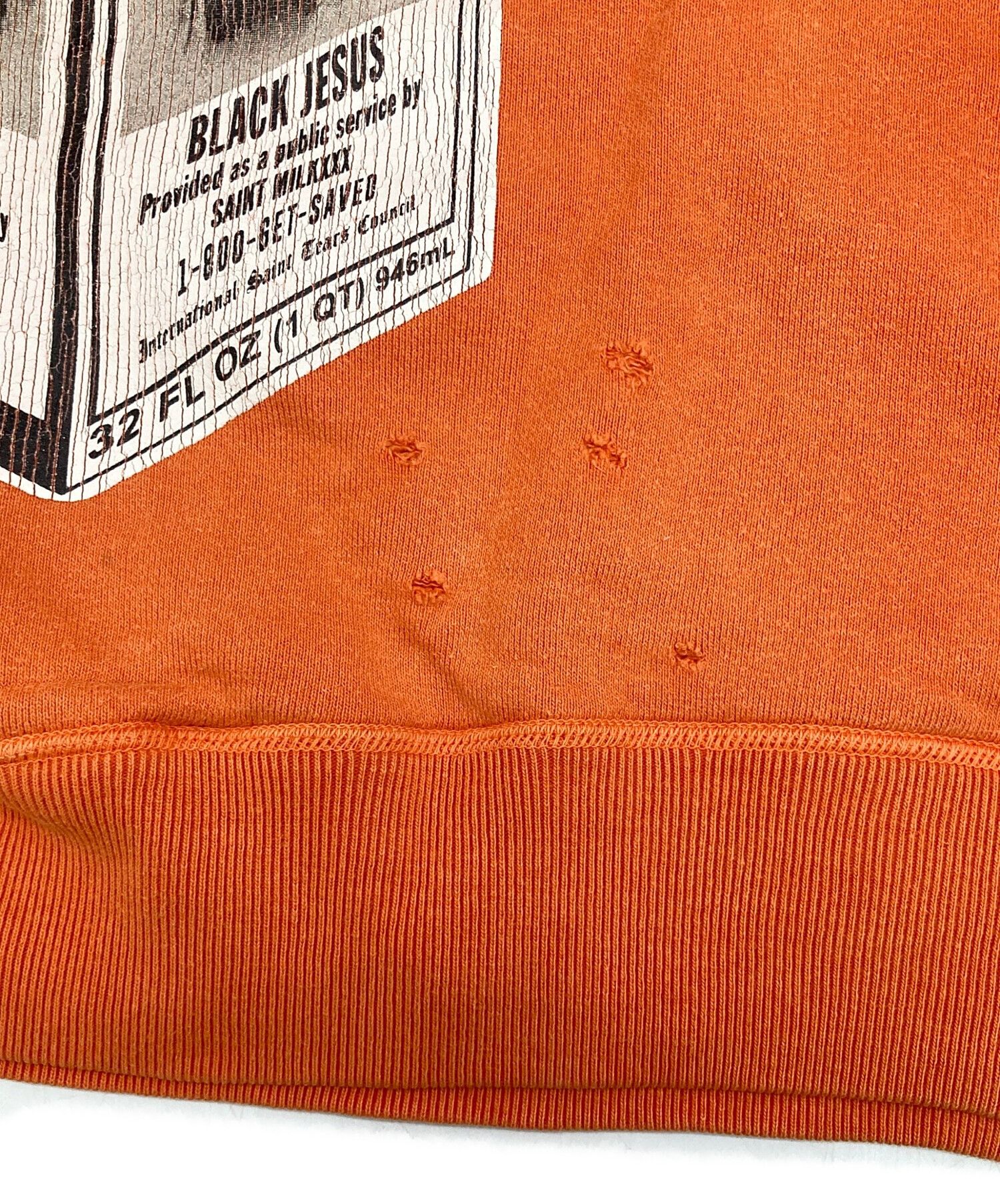 SAINT MICHAEL × Denim Tears L/S crew neck sweatshirt orange size L
