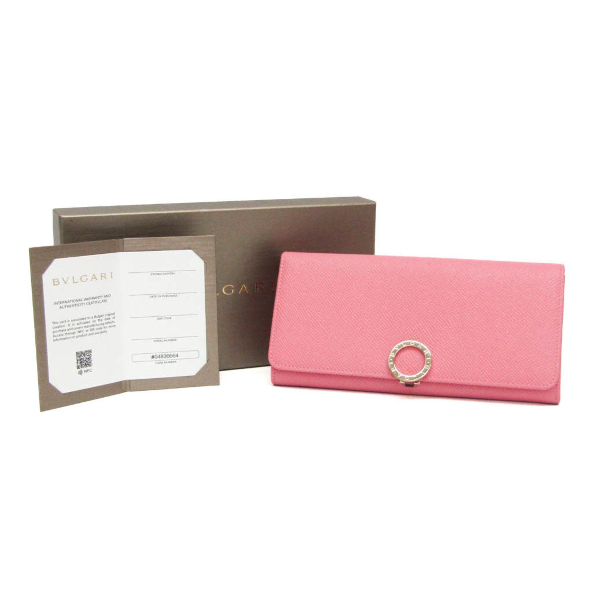 Bvlgari Bvlgari Women's Leather Long Wallet (bi-fold) Pink Size ONE SIZE - 2 Thumbnail