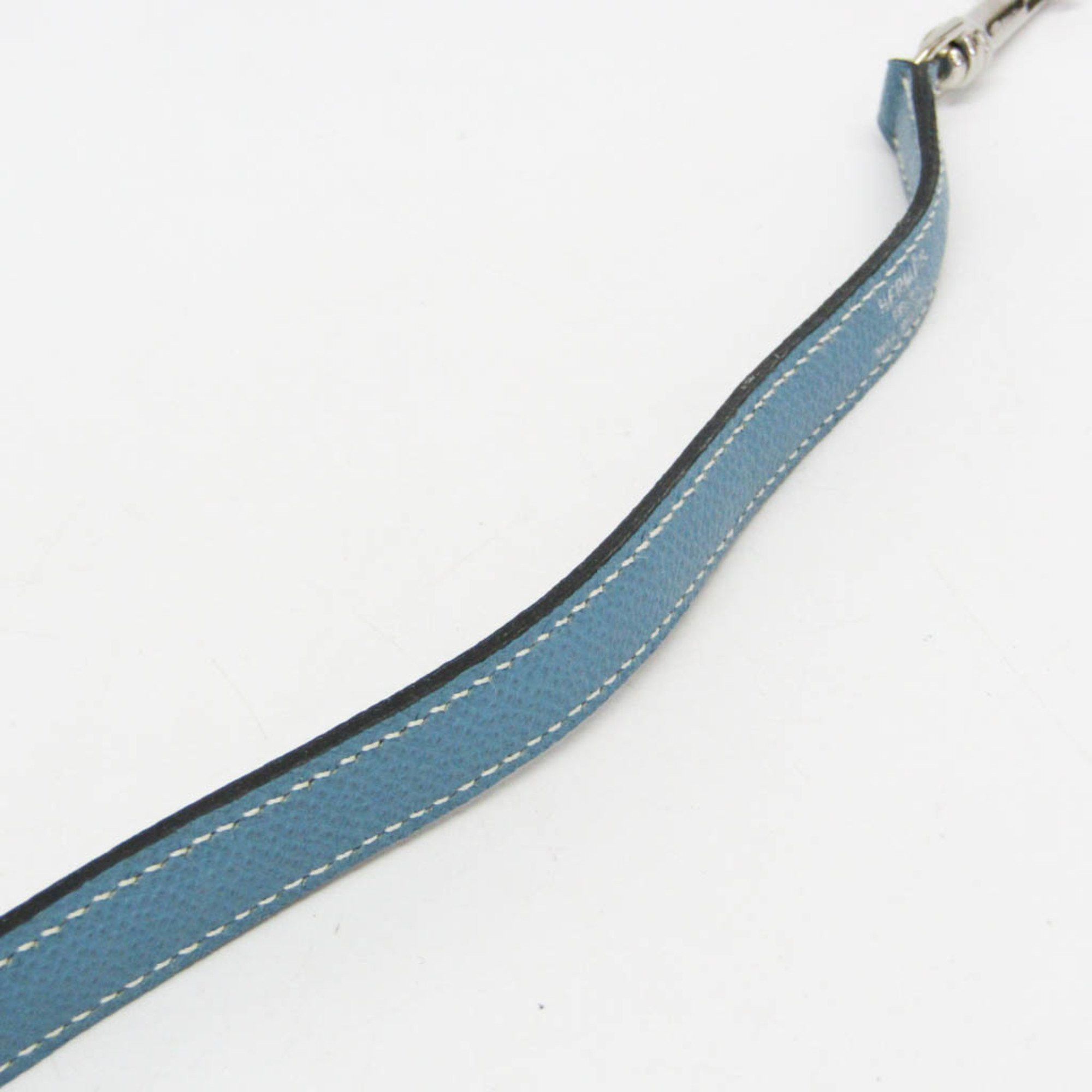 Hermes Hermes Dog Lead Dog Leash Leather Light Blue Size ONE SIZE - 5 Thumbnail