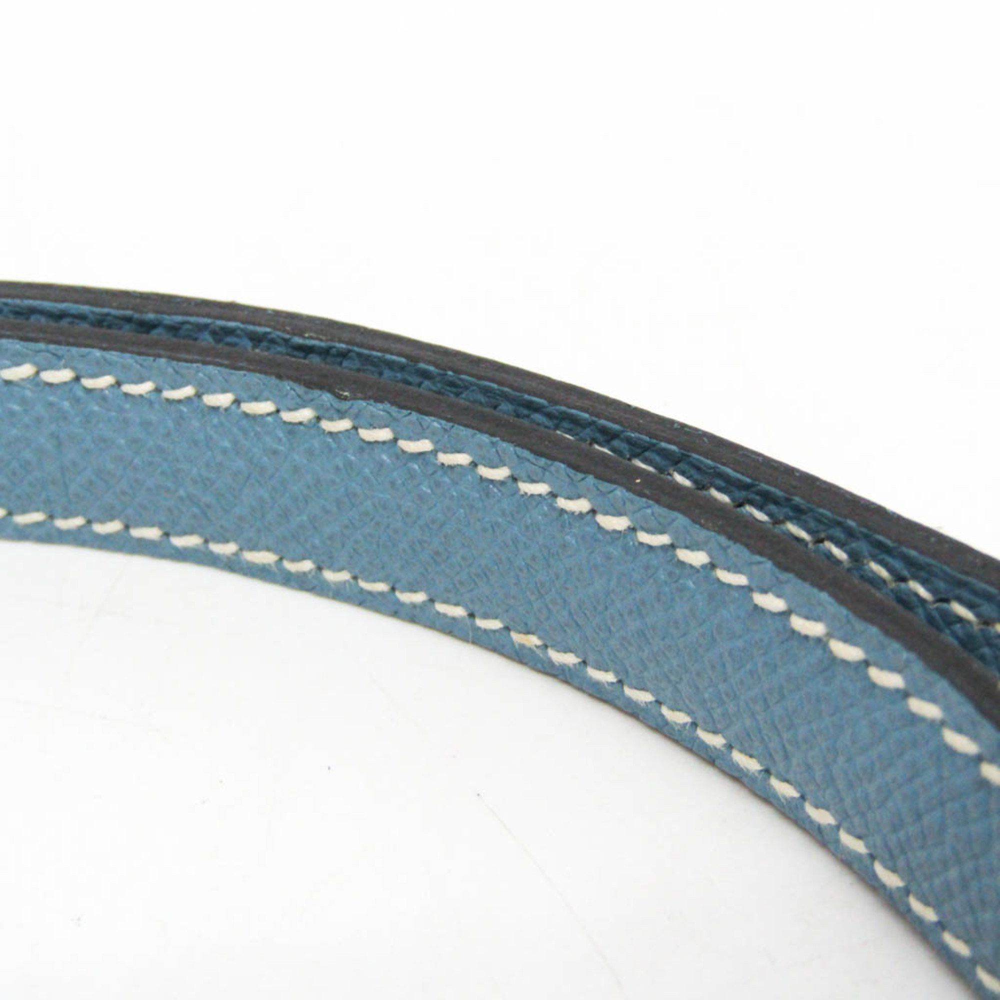 Hermes Hermes Dog Lead Dog Leash Leather Light Blue Size ONE SIZE - 4 Thumbnail