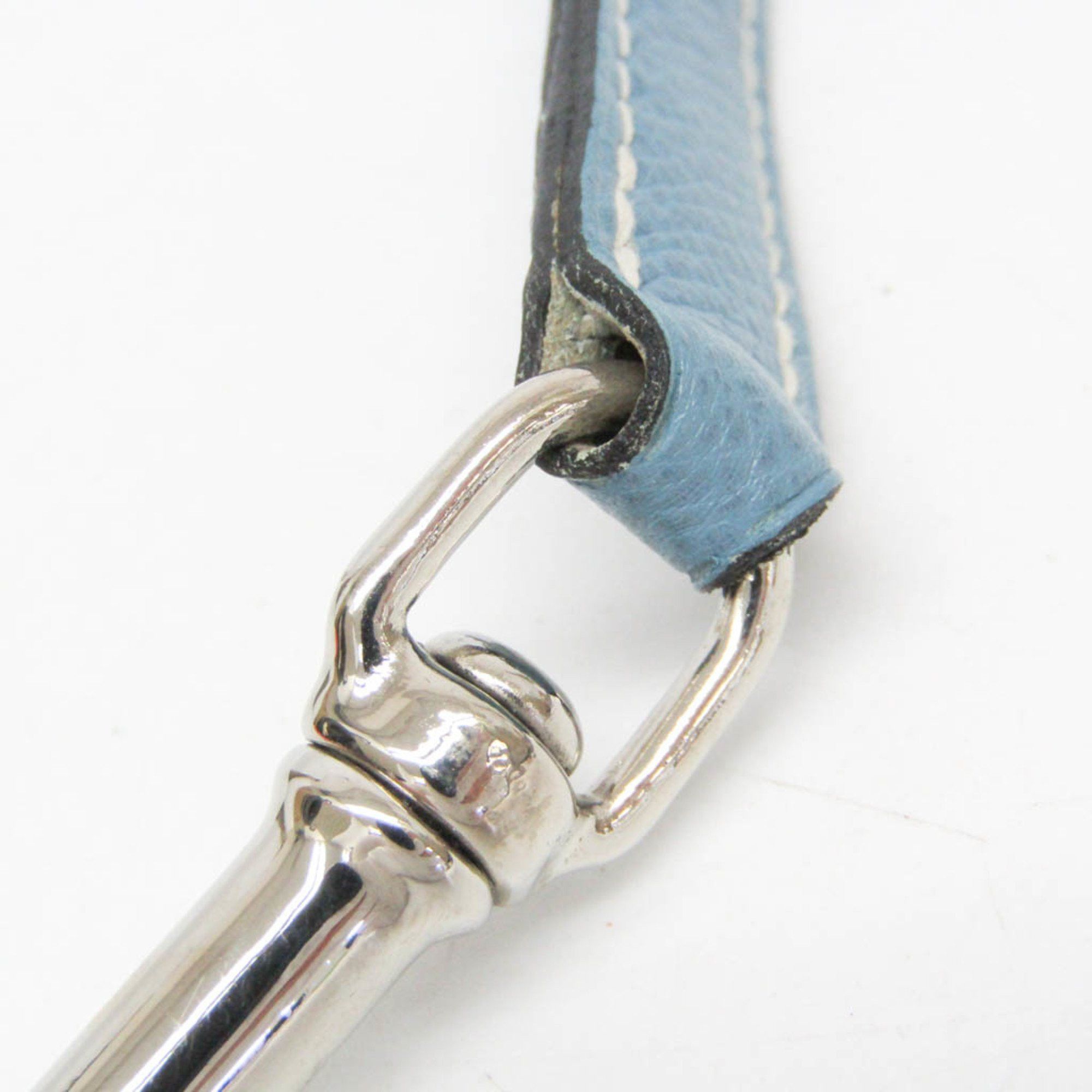 Hermes Hermes Dog Lead Dog Leash Leather Light Blue Size ONE SIZE - 8 Thumbnail